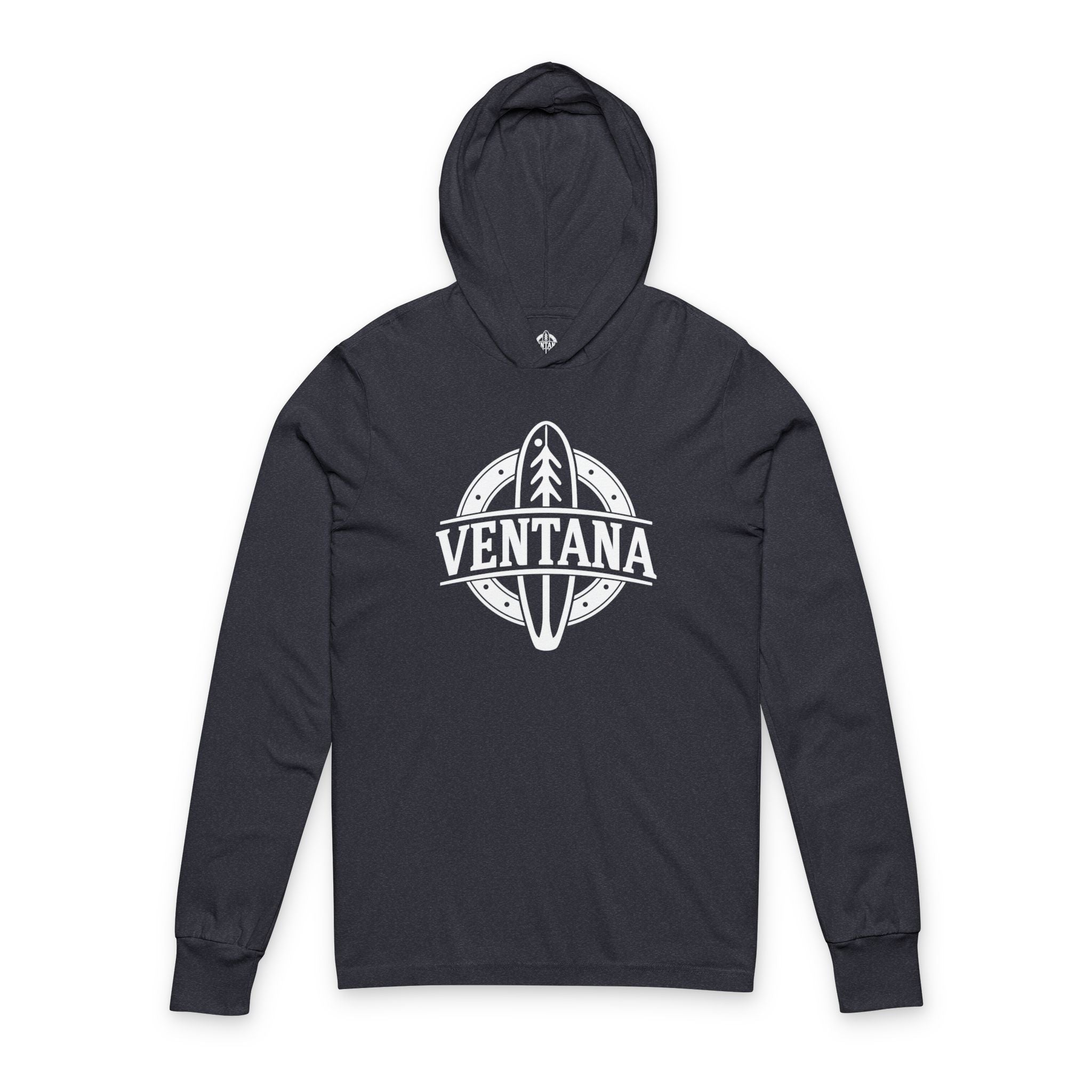 Ventana Treefish Logo Unisex - Cotton Long Sleeve Hooded T-Shirt