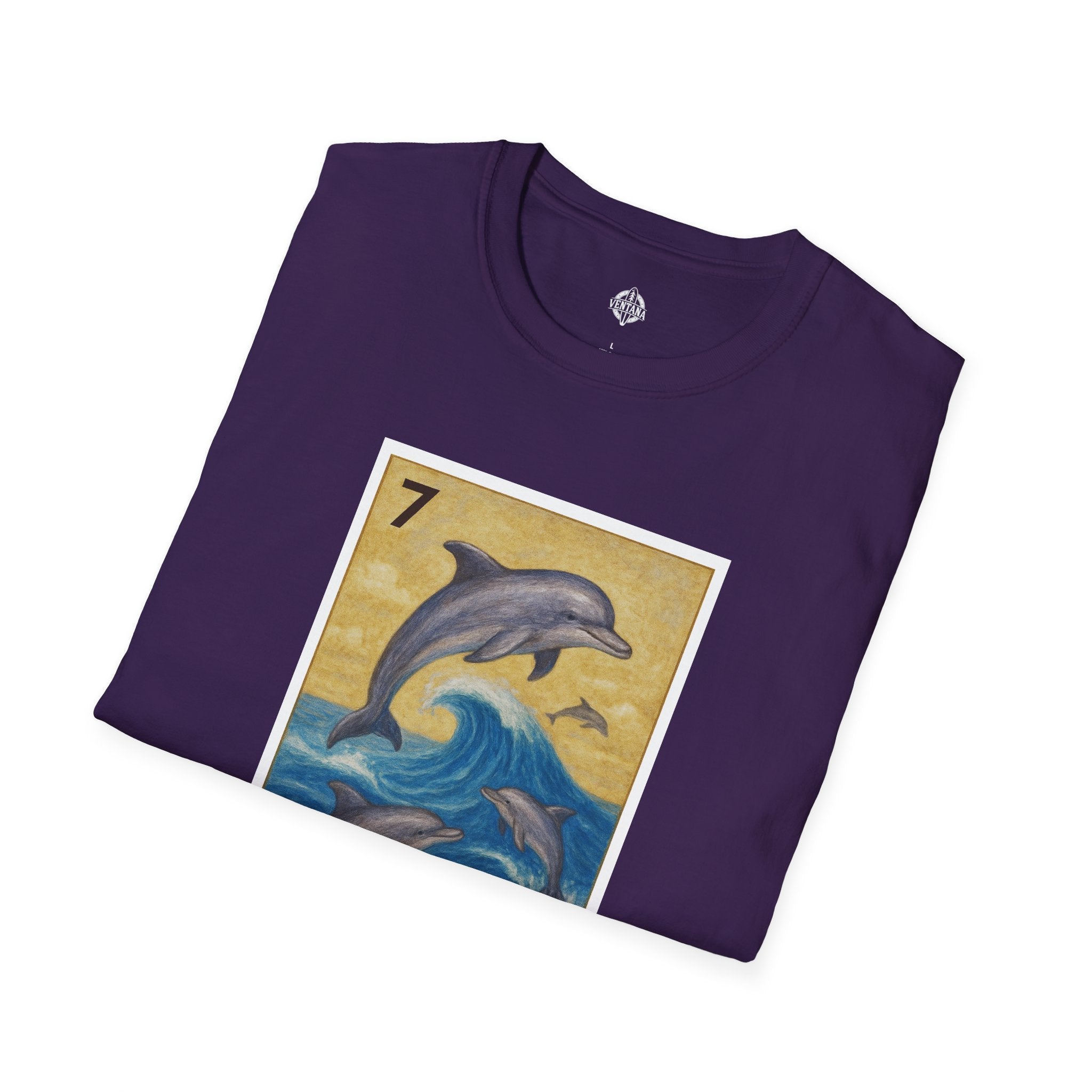 Dolphin Lotería Unisex - Soft Style U.S. Cotton T-Shirt (El Delfín)