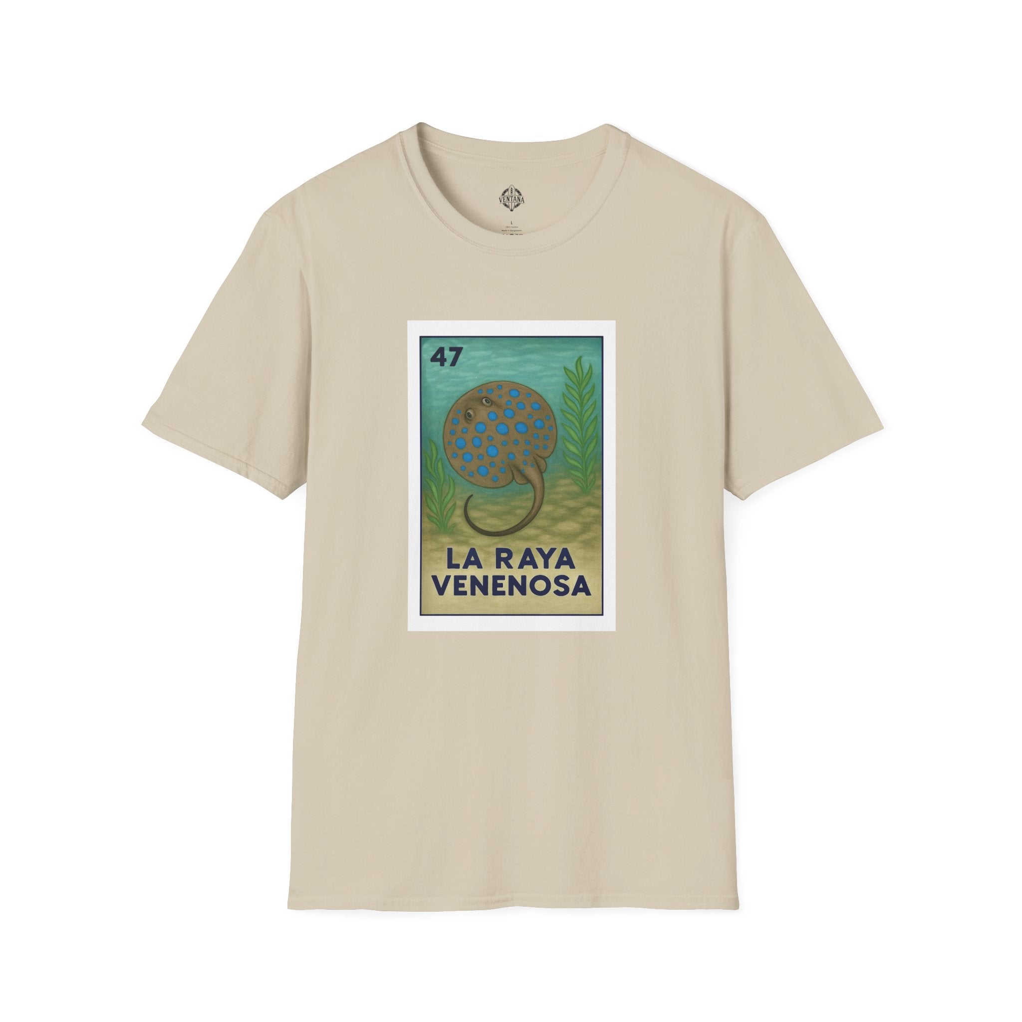 Stingray Lotería Unisex - Soft Style U.S. Cotton T-Shirt (La Raya Venenosa)