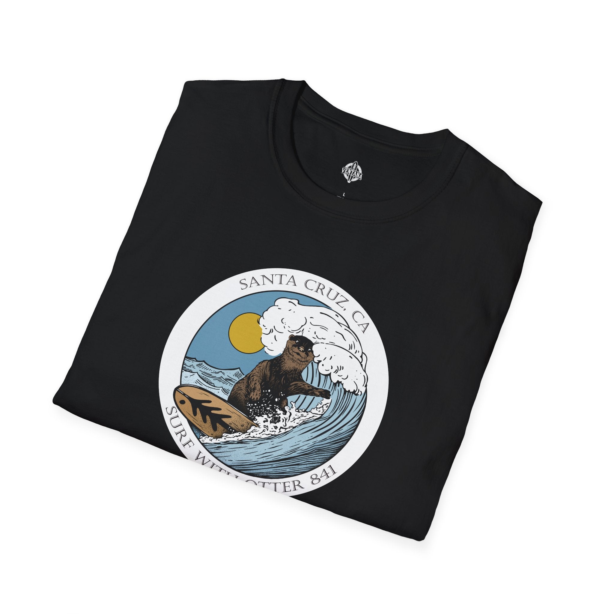 Surf with Otter 841 by Thiago Bianchini Unisex - Soft Style U.S. Cotton T-Shirt