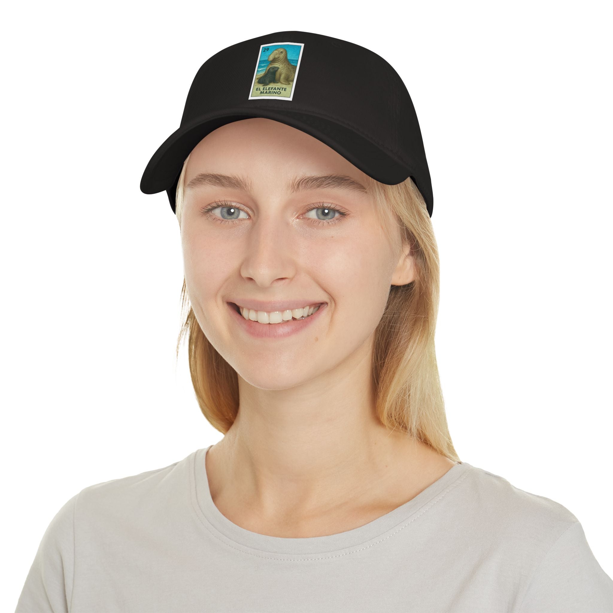 Elephant Seal Lotería Unisex - 100% Cotton Baseball Cap (El Elefante Marino)