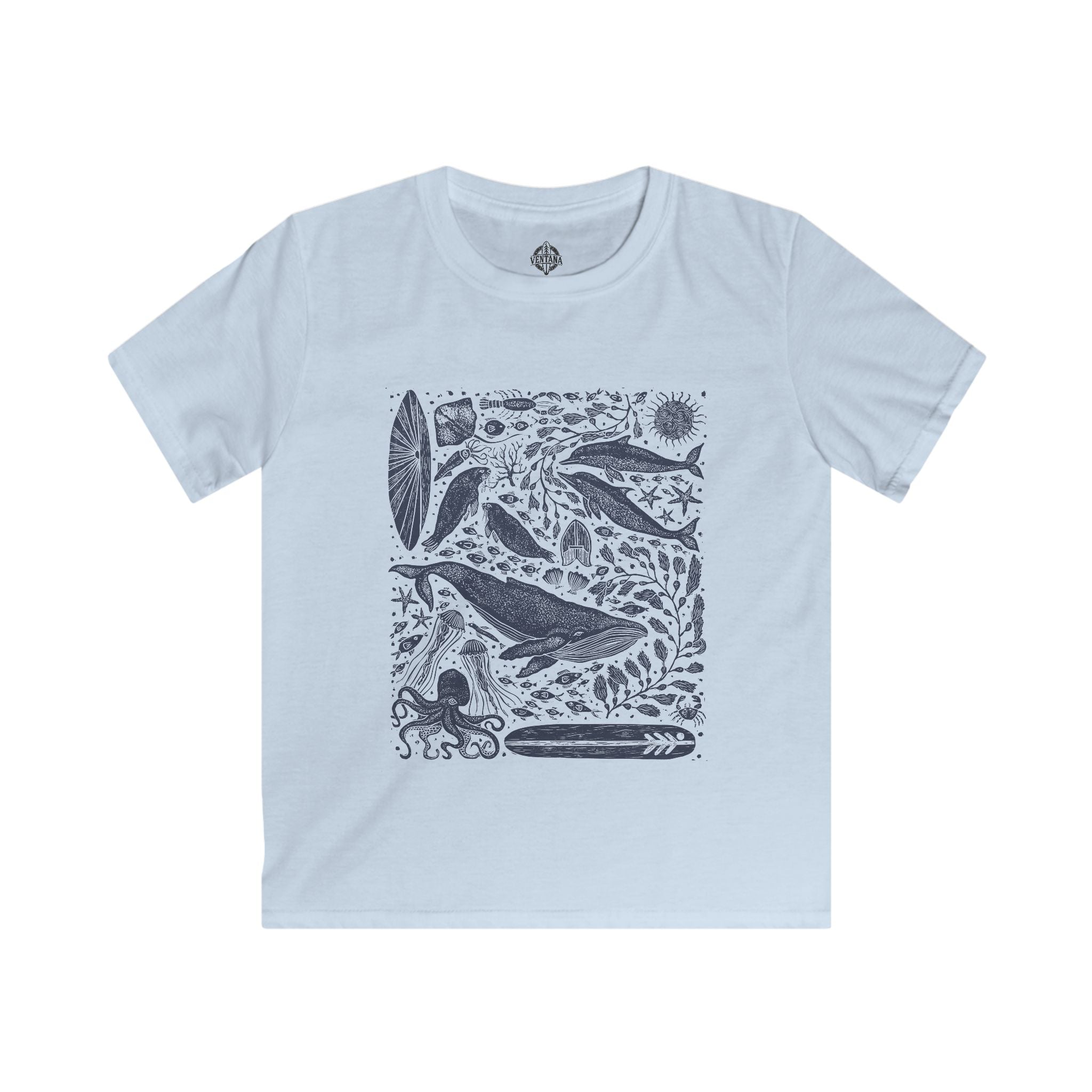 Ventana Marine Life by Lili Arnold Kids - Soft Style U.S. Cotton T-Shirt