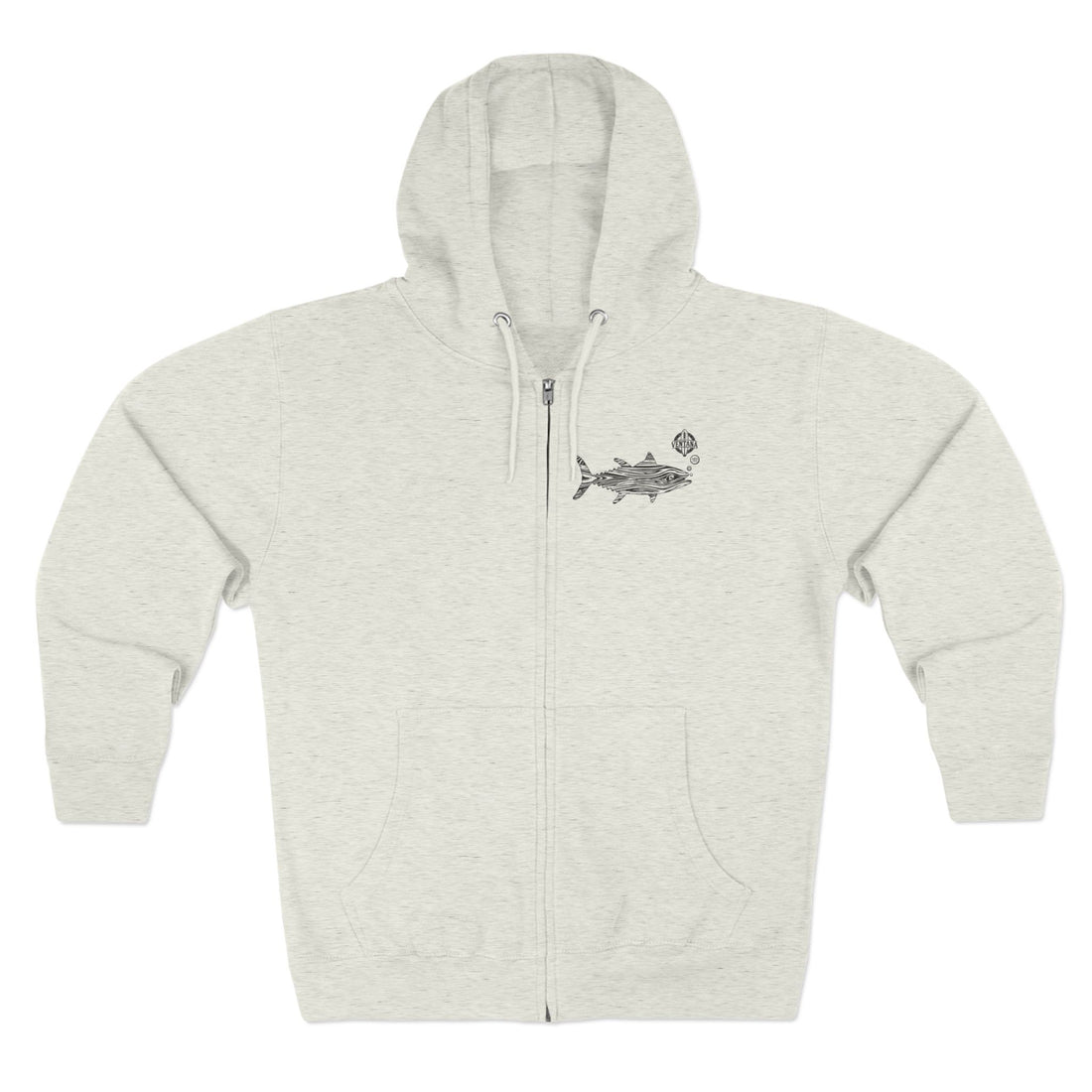 Ventana Wooden Tuna Unisex - Zip Cotton Blend Fleece Hoodie