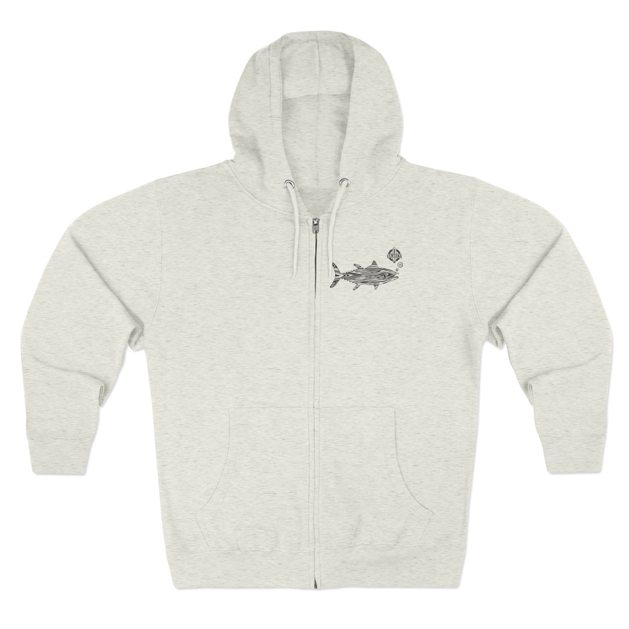 Ventana Wooden Tuna Unisex - Zip Cotton Blend Fleece Hoodie