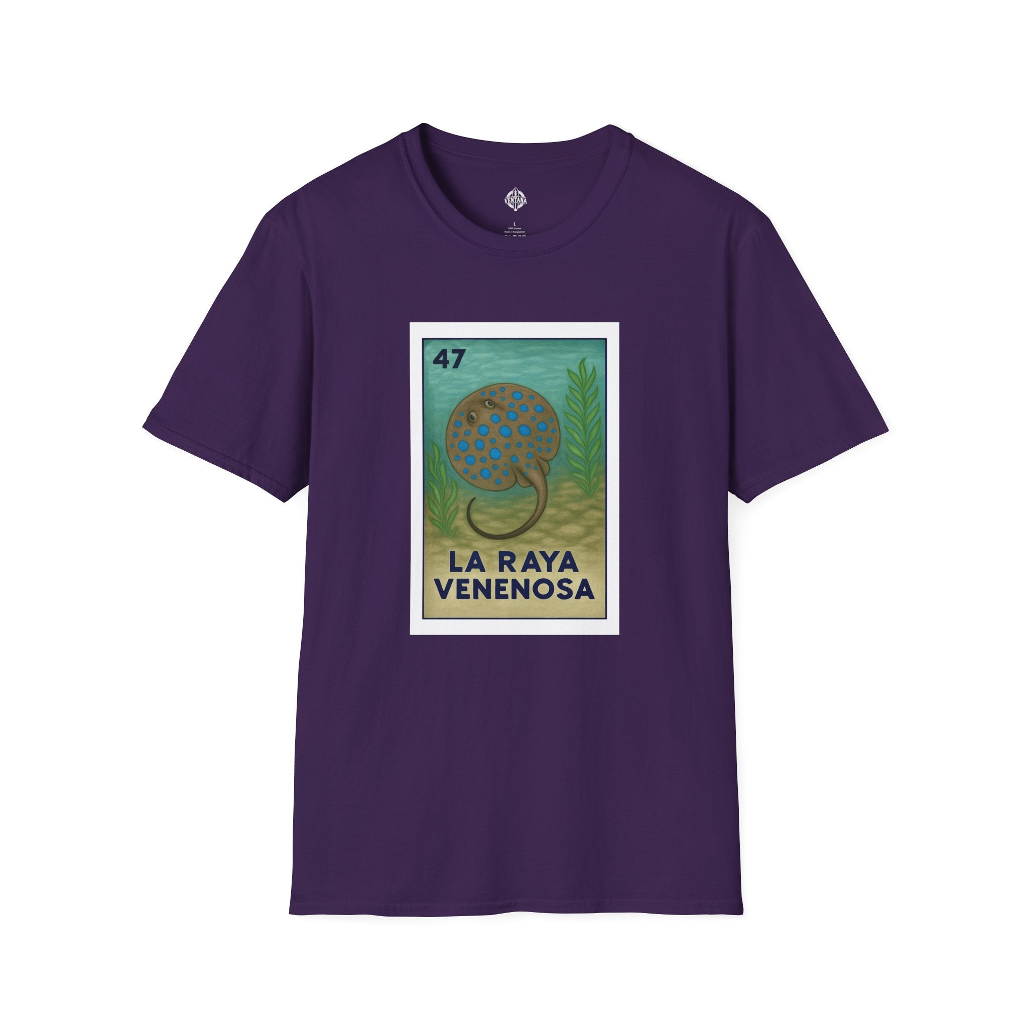 Stingray Lotería Unisex - Soft Style U.S. Cotton T-Shirt (La Raya Venenosa)