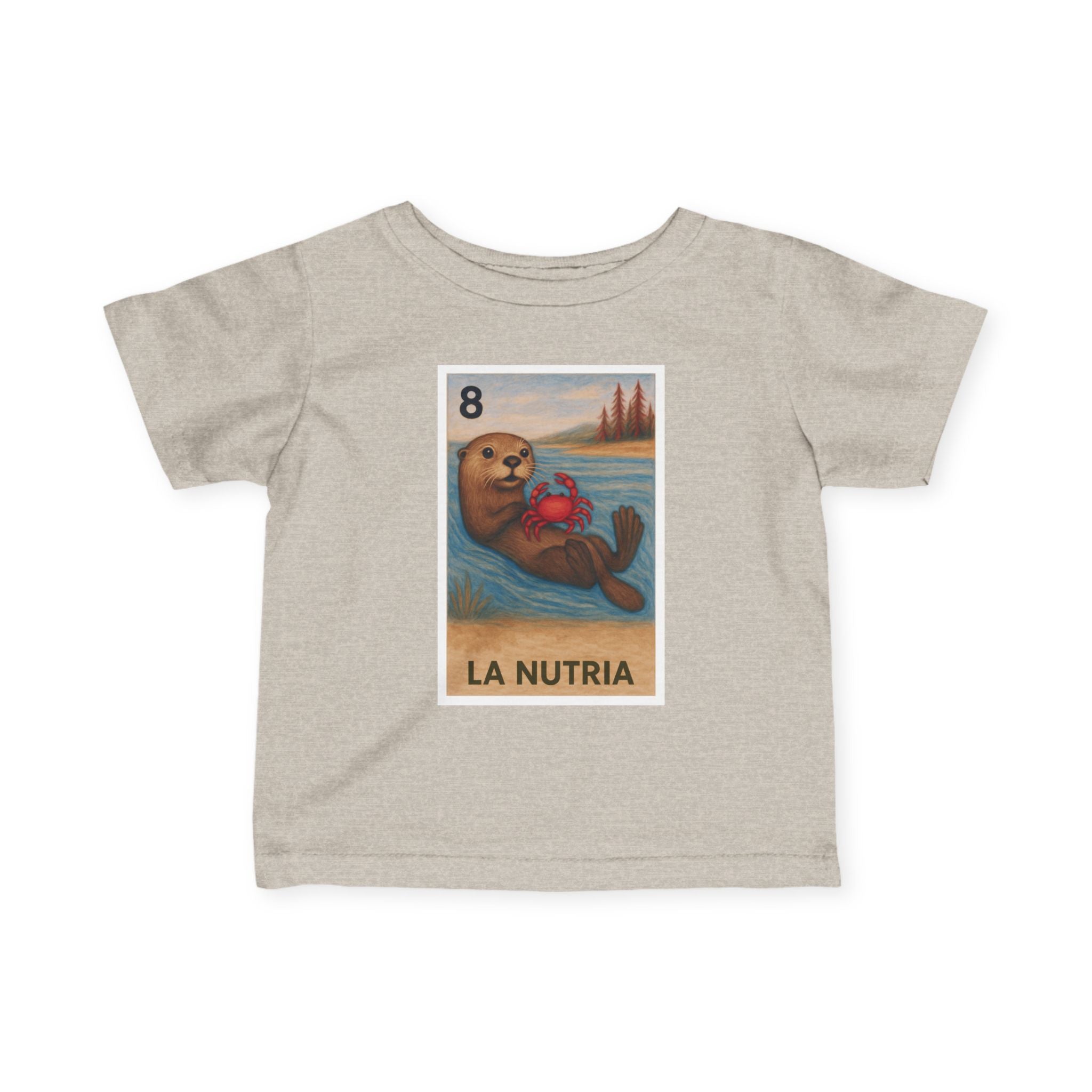 Sea Otter Lotería - Infant 100% Cotton T-Shirt (La Nutria)