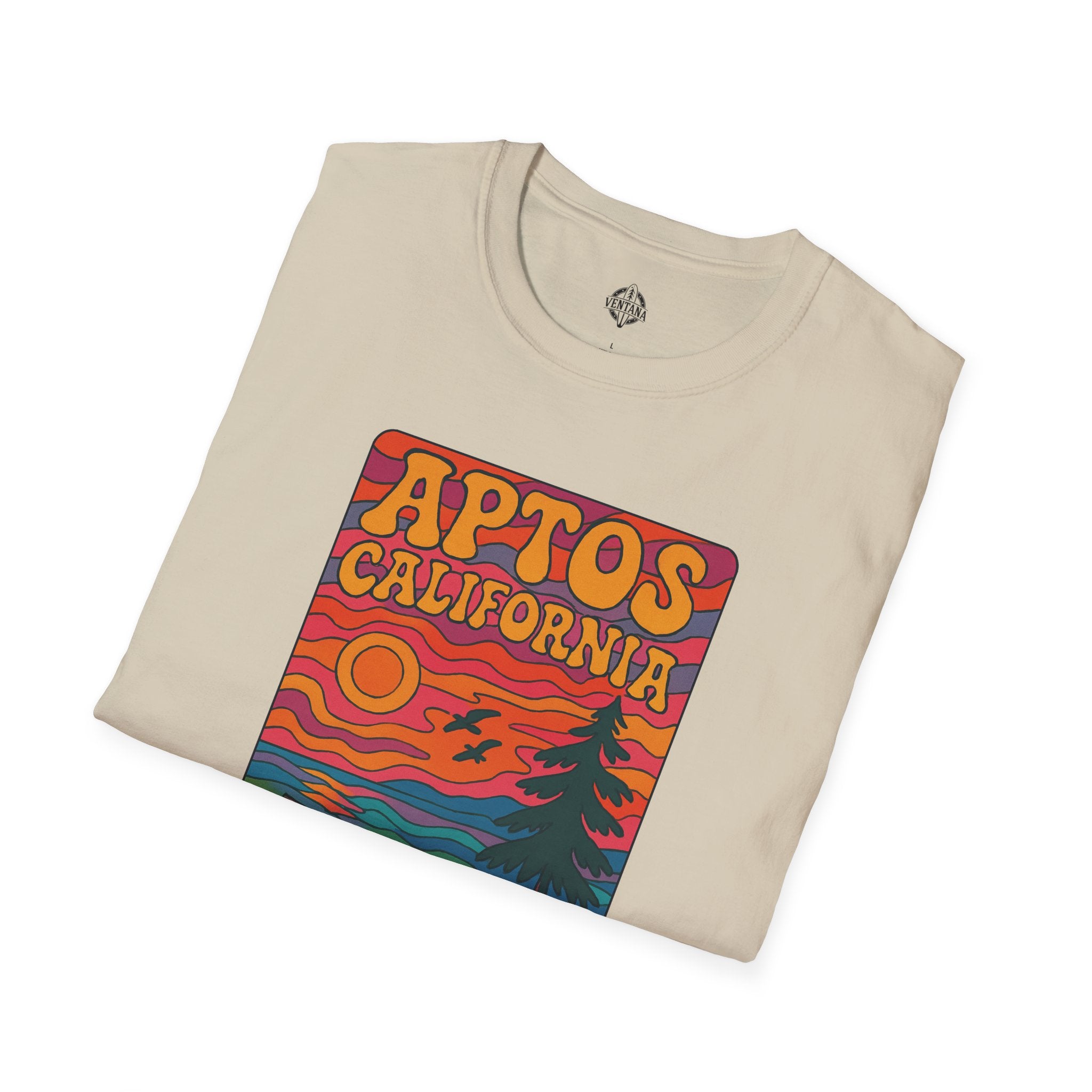Aptos California Psychedelic Unisex - U.S. Cotton T-Shirt