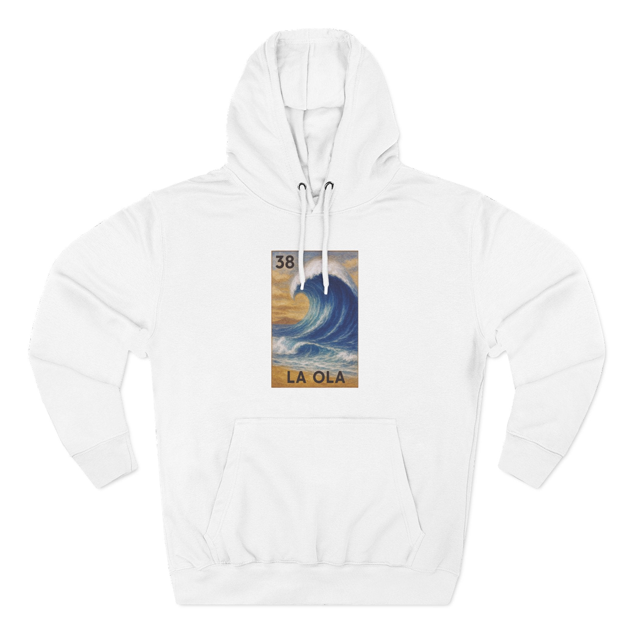 Wave Lotería Unisex - Pull-Over Cotton Blend Fleece Hoodie (La Ola)