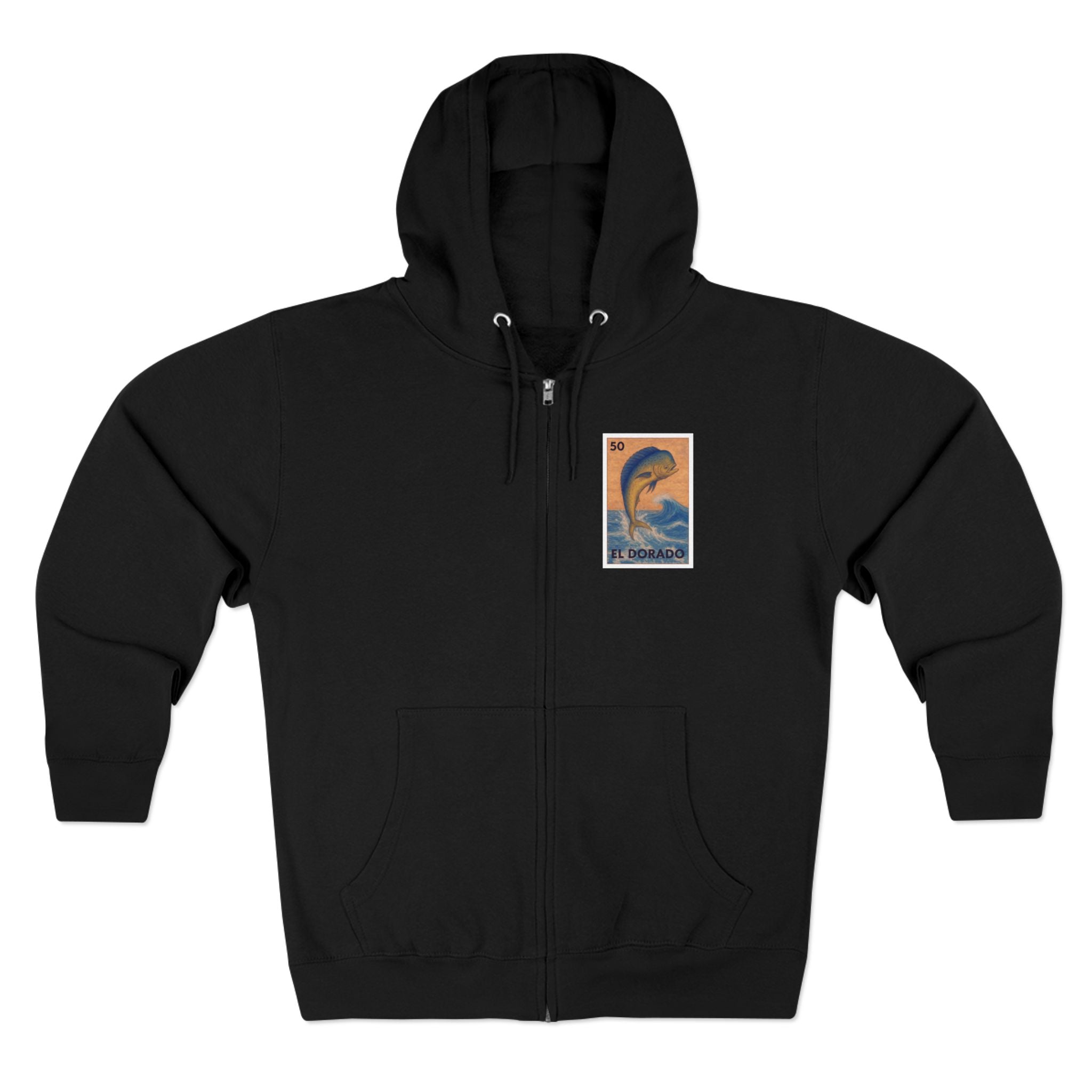 Dorado Lotería Unisex - Zip Cotton Blend Fleece Hoodie (El Dorado)