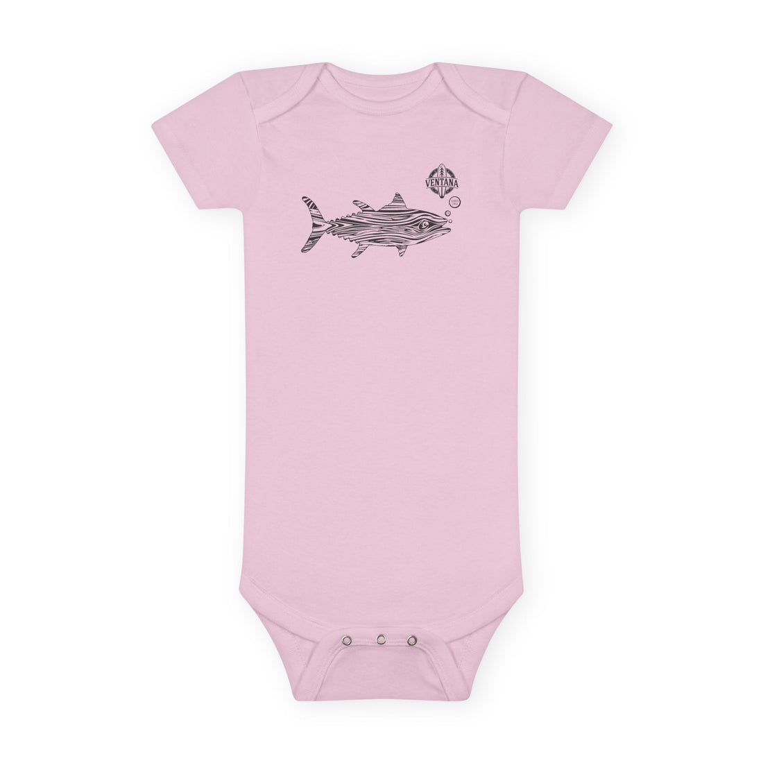 Ventana Wooden Tuna - Baby Short Sleeve 100% Cotton Onesie