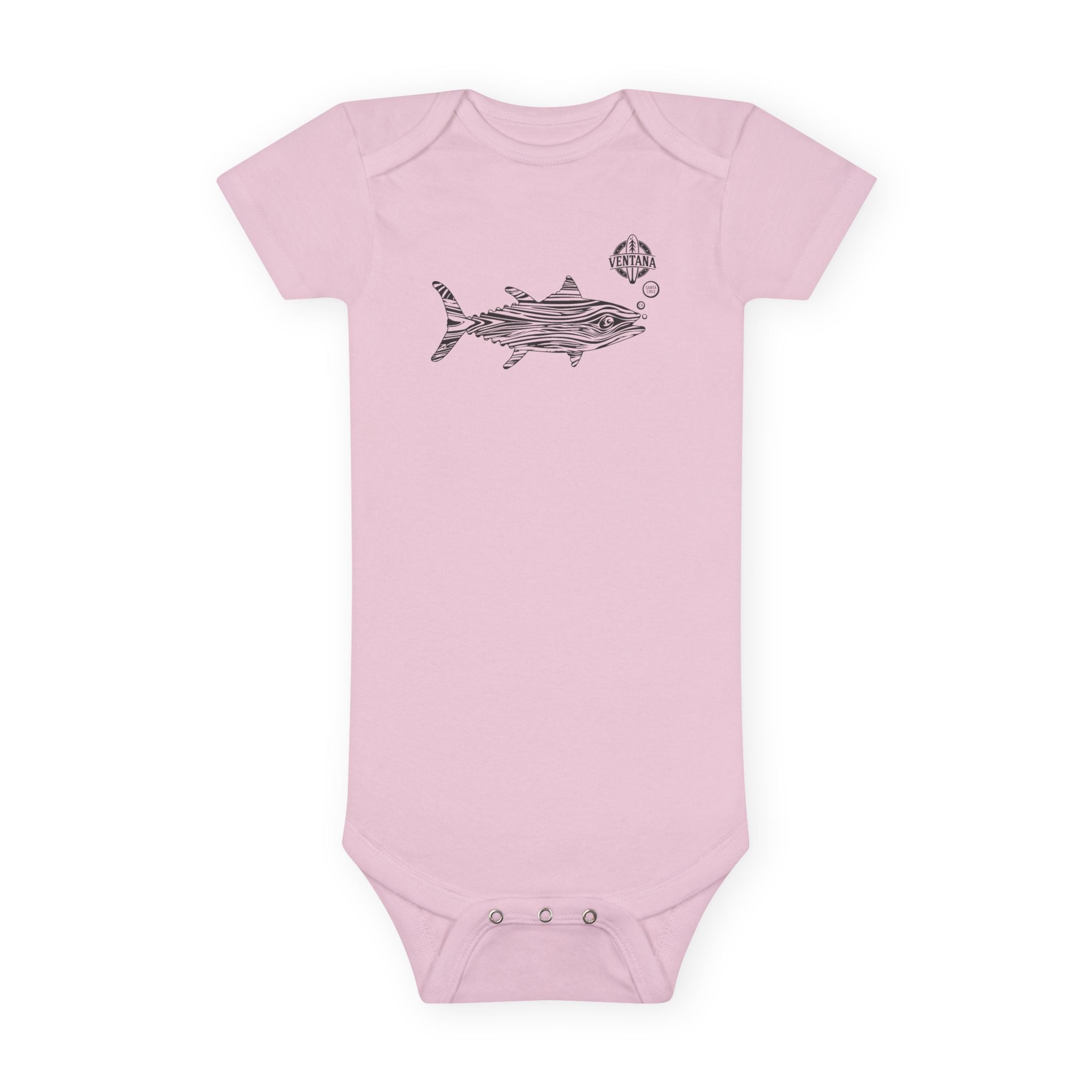 Ventana Wooden Tuna - Baby Short Sleeve 100% Cotton Onesie