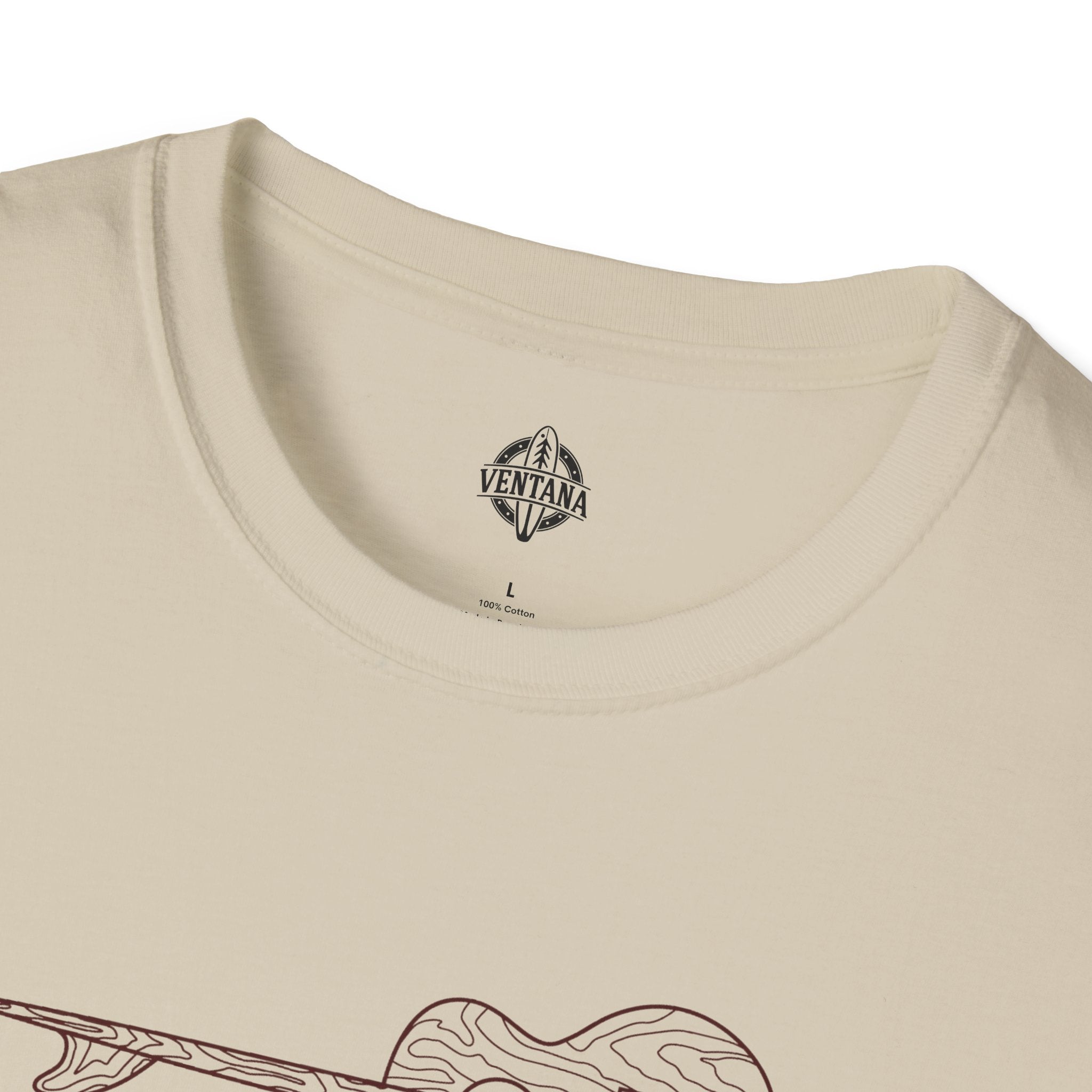 Ventana Santa Cruz Guitar Collab Unisex - Soft Style U.S. Cotton T-Shirt