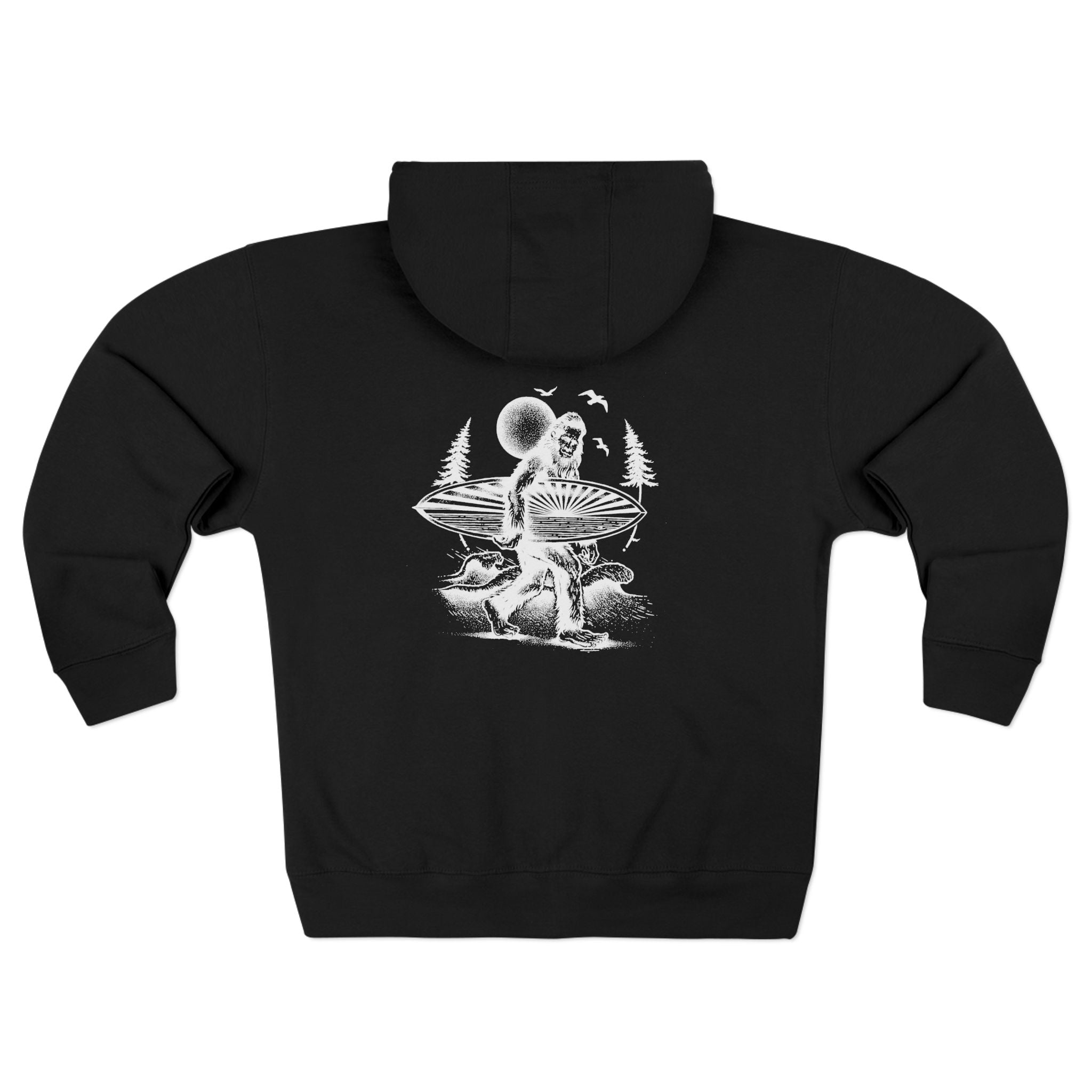 Ventana Surfsquatch by Thiago Bianchini Unisex - Zip Cotton Blend Fleece Hoodie