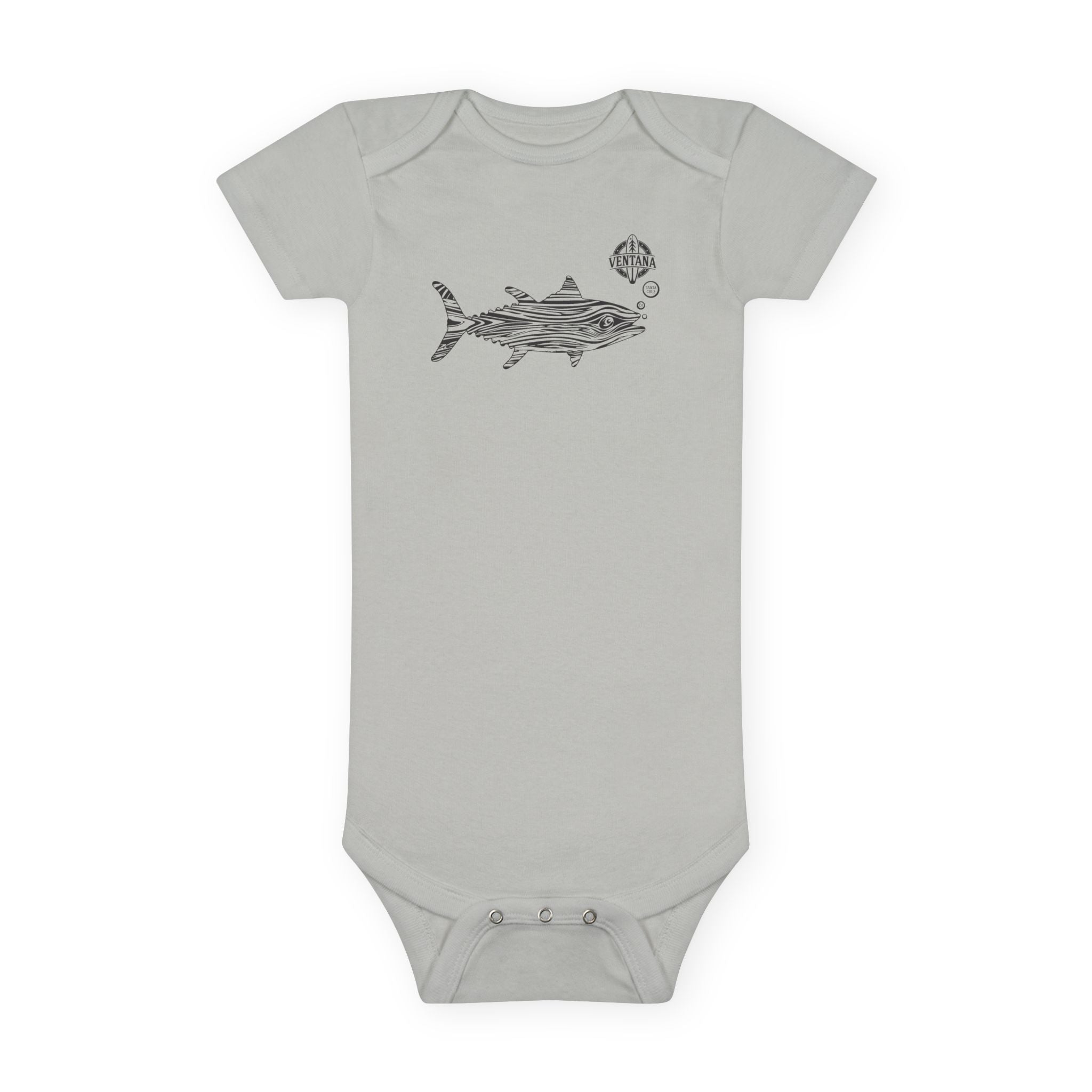 Ventana Wooden Tuna - Baby Short Sleeve 100% Cotton Onesie
