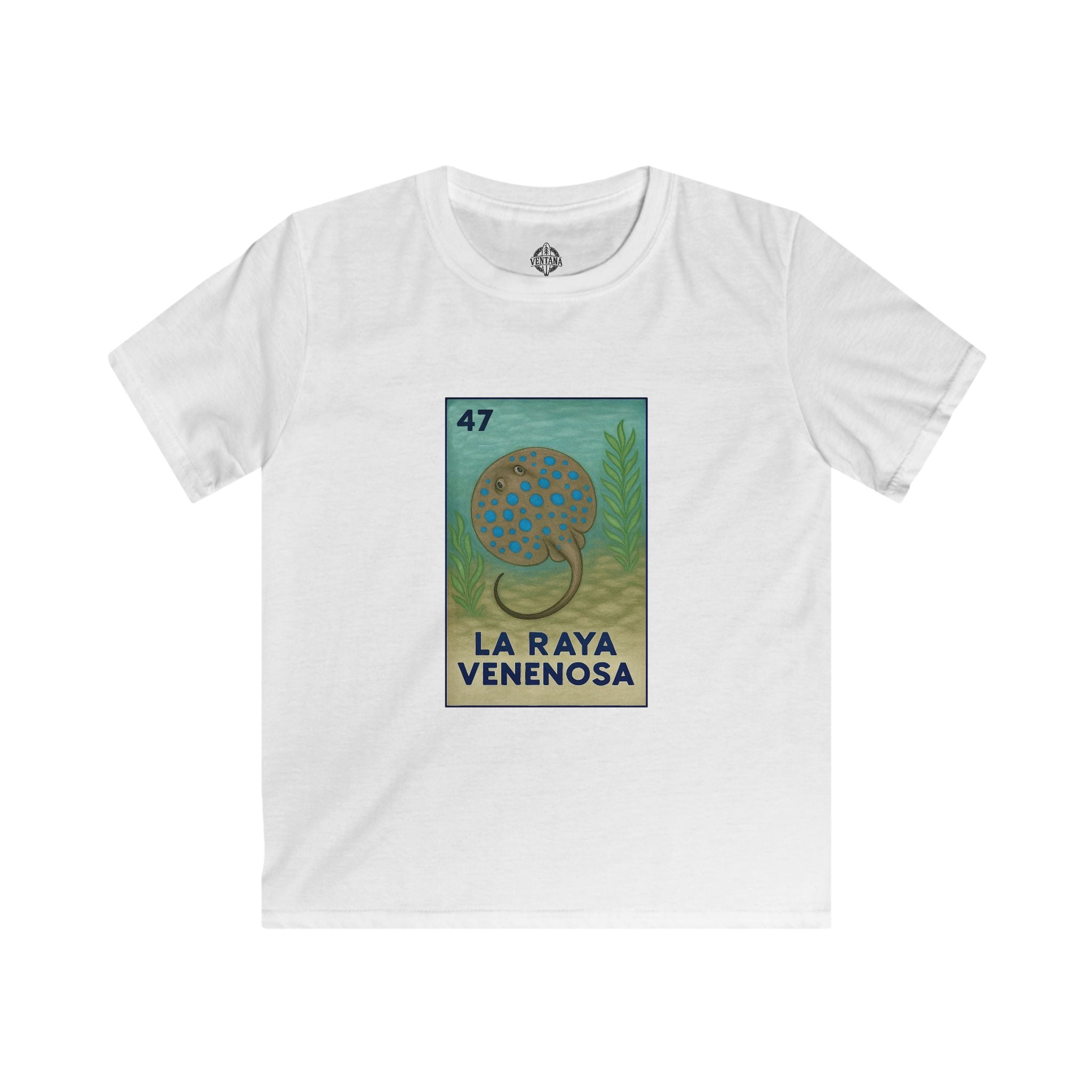 Stingray Lotería Kids - Soft Style U.S. Cotton T-Shirt (La Raya Venenosa)