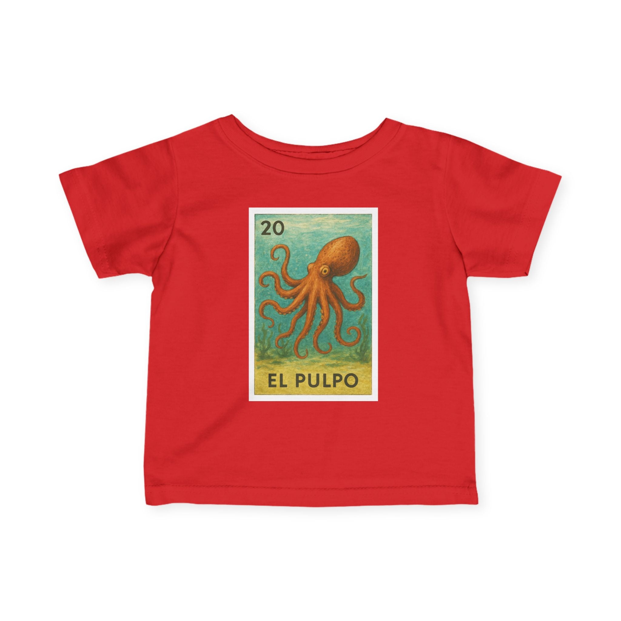 Octopus Lotería - Infant 100% Cotton T-Shirt (El Pulpo)