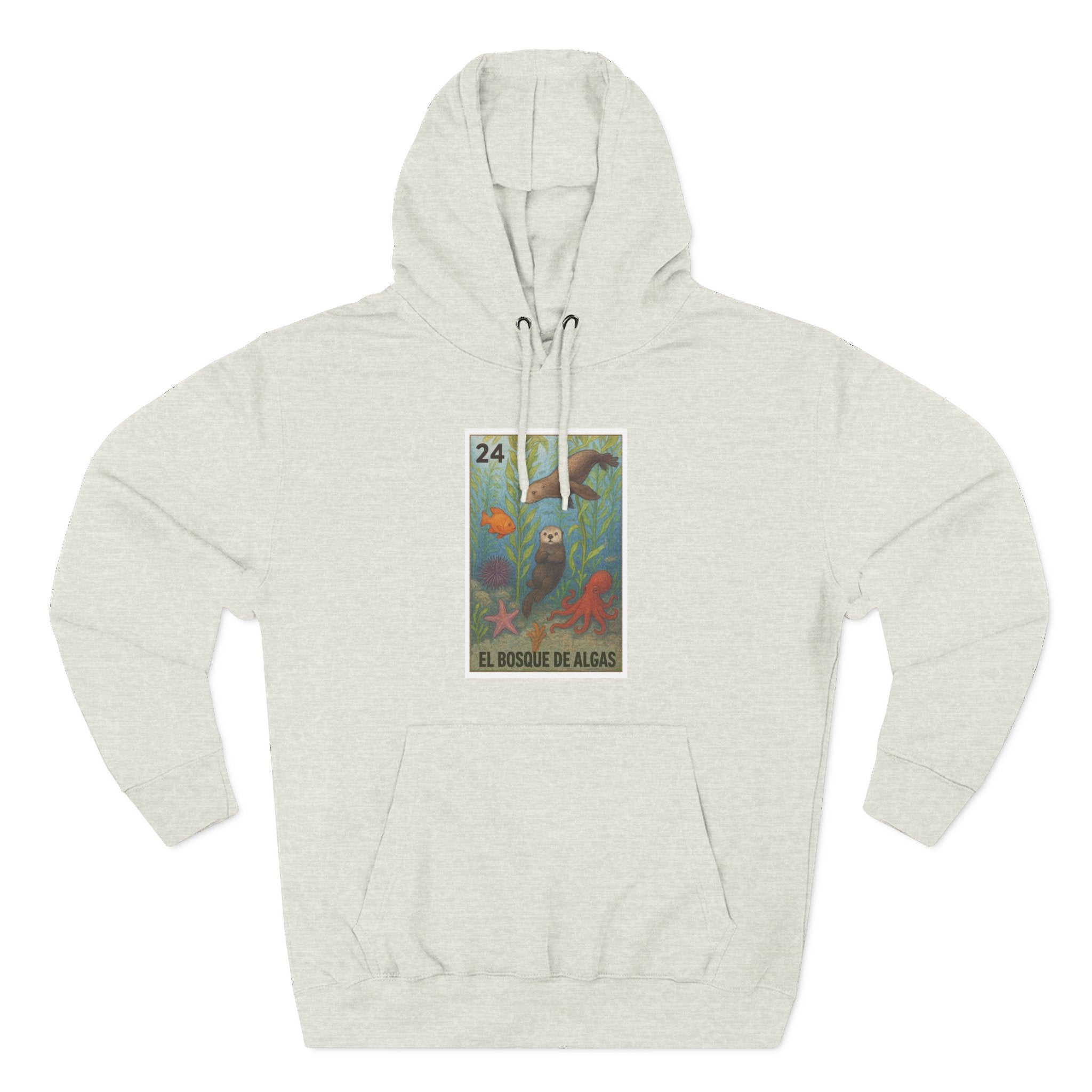 Kelp Forest Lotería Unisex - Pull-Over Cotton Blend Fleece Hoodie (El Bosque de Algas)