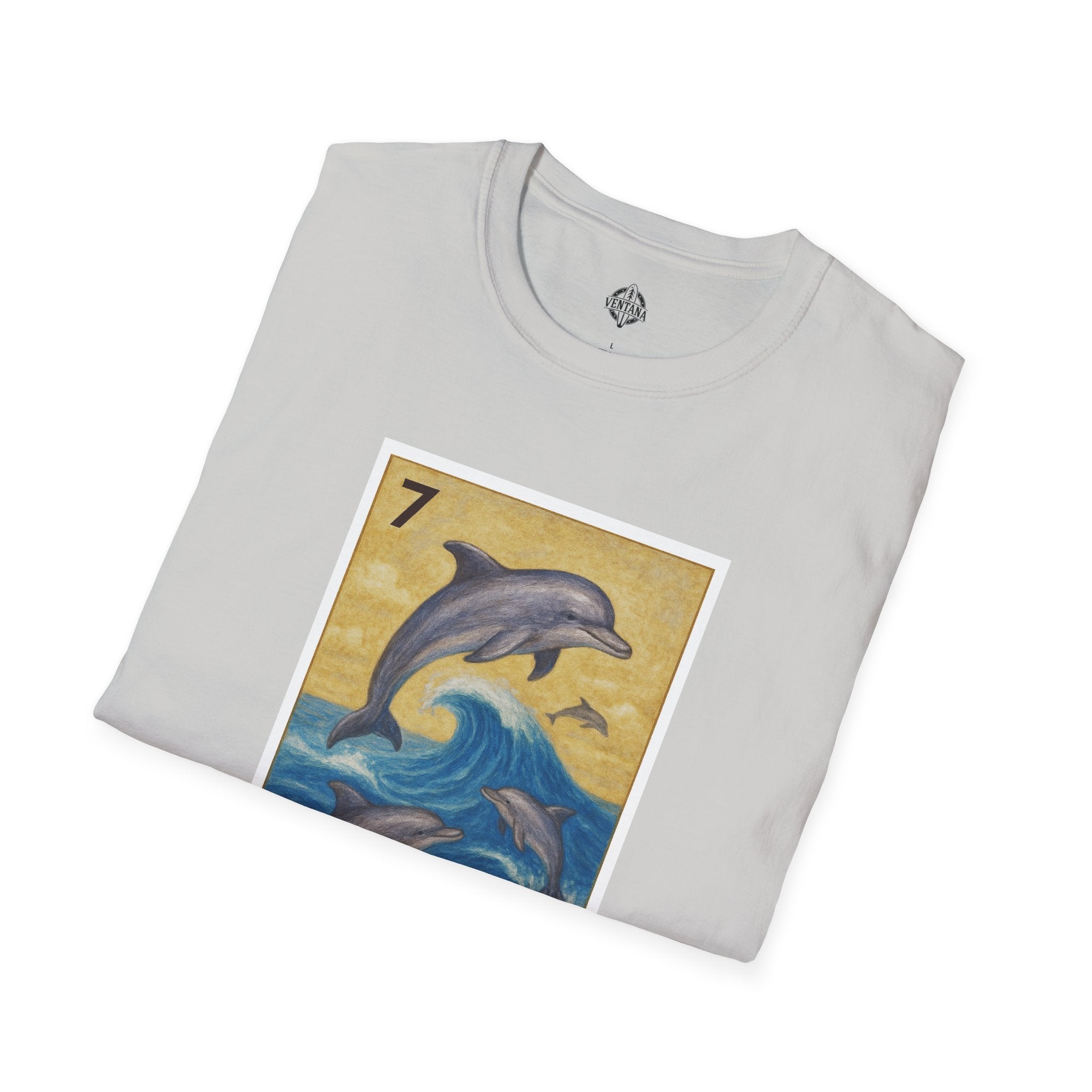Dolphin Lotería Unisex - Soft Style U.S. Cotton T-Shirt (El Delfín)
