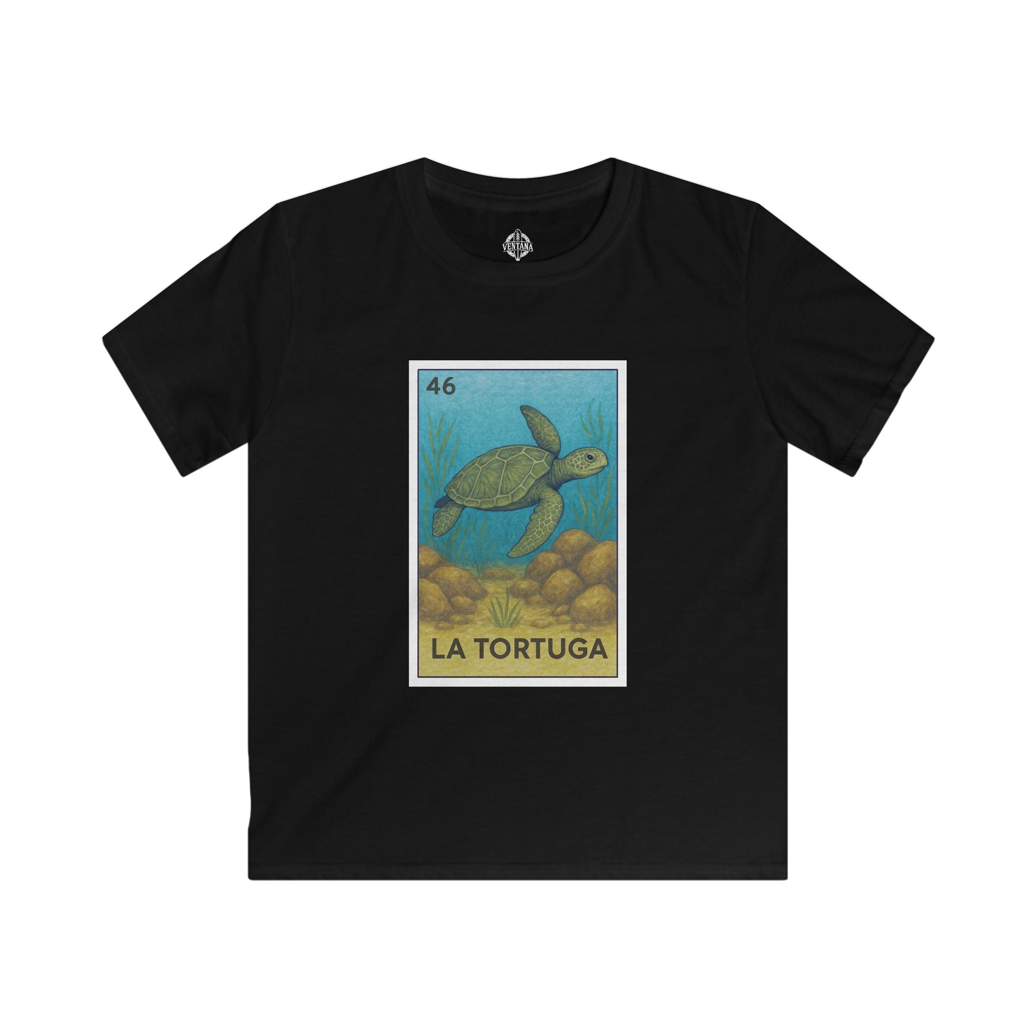 Turtle Lotería Kids - Soft Style U.S. Cotton T-Shirt (La Tortuga)