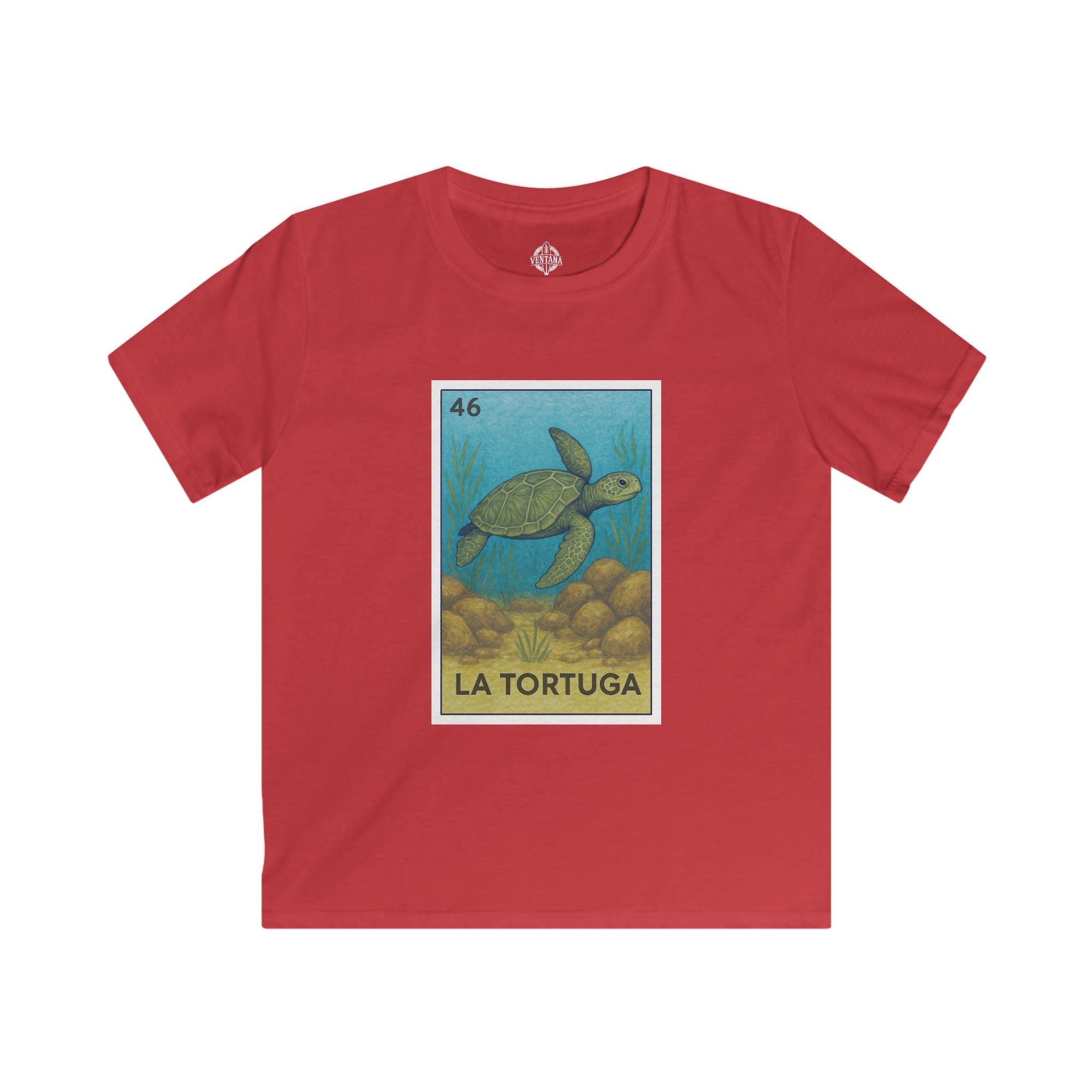 Turtle Lotería Kids - Soft Style U.S. Cotton T-Shirt (La Tortuga)