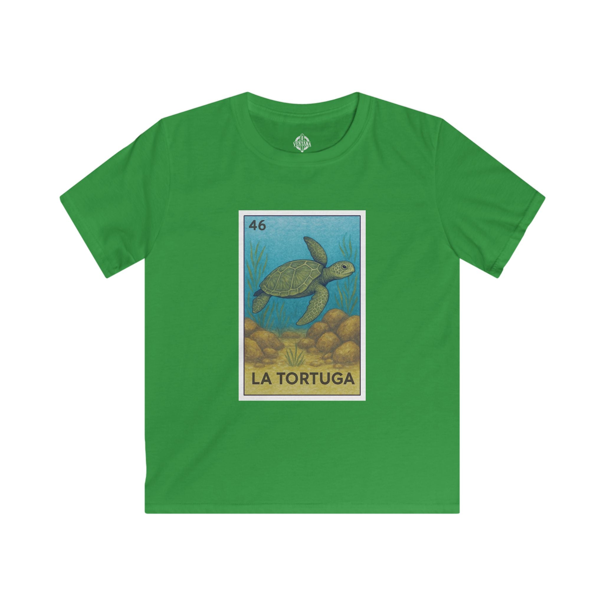 Turtle Lotería Kids - Soft Style U.S. Cotton T-Shirt (La Tortuga)