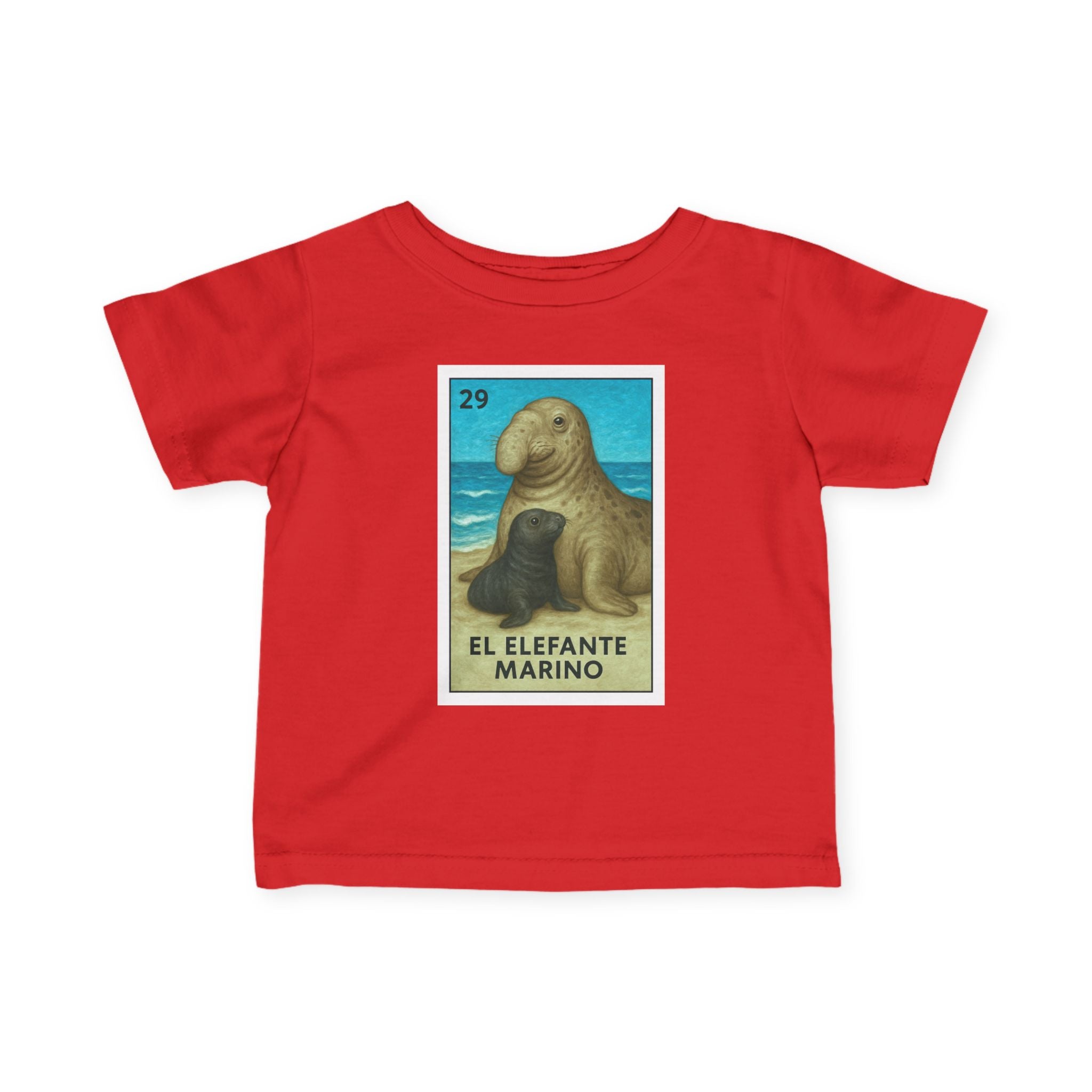 Elephant Seal Lotería - Infant 100% Cotton T-Shirt (El Elefante Marino)
