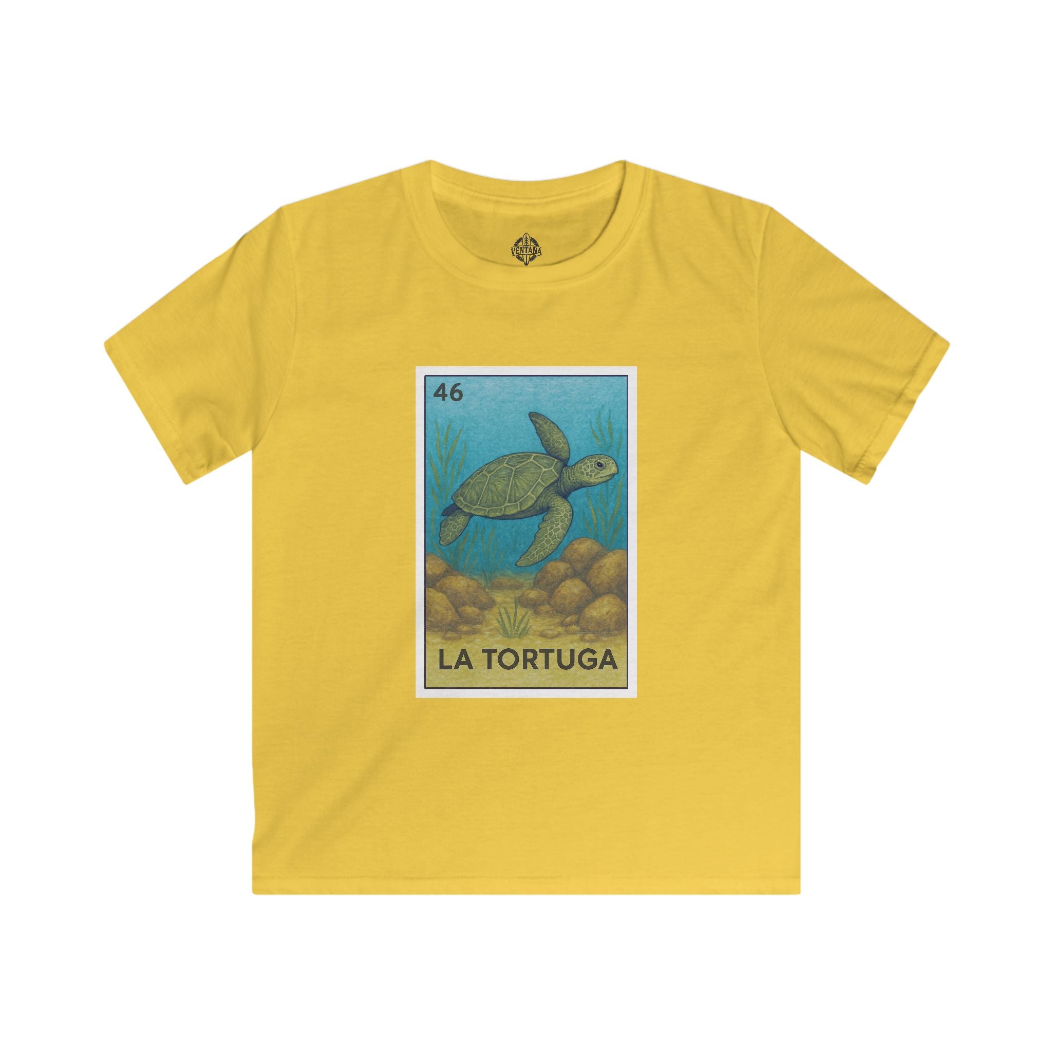 Turtle Lotería Kids - Soft Style U.S. Cotton T-Shirt (La Tortuga)