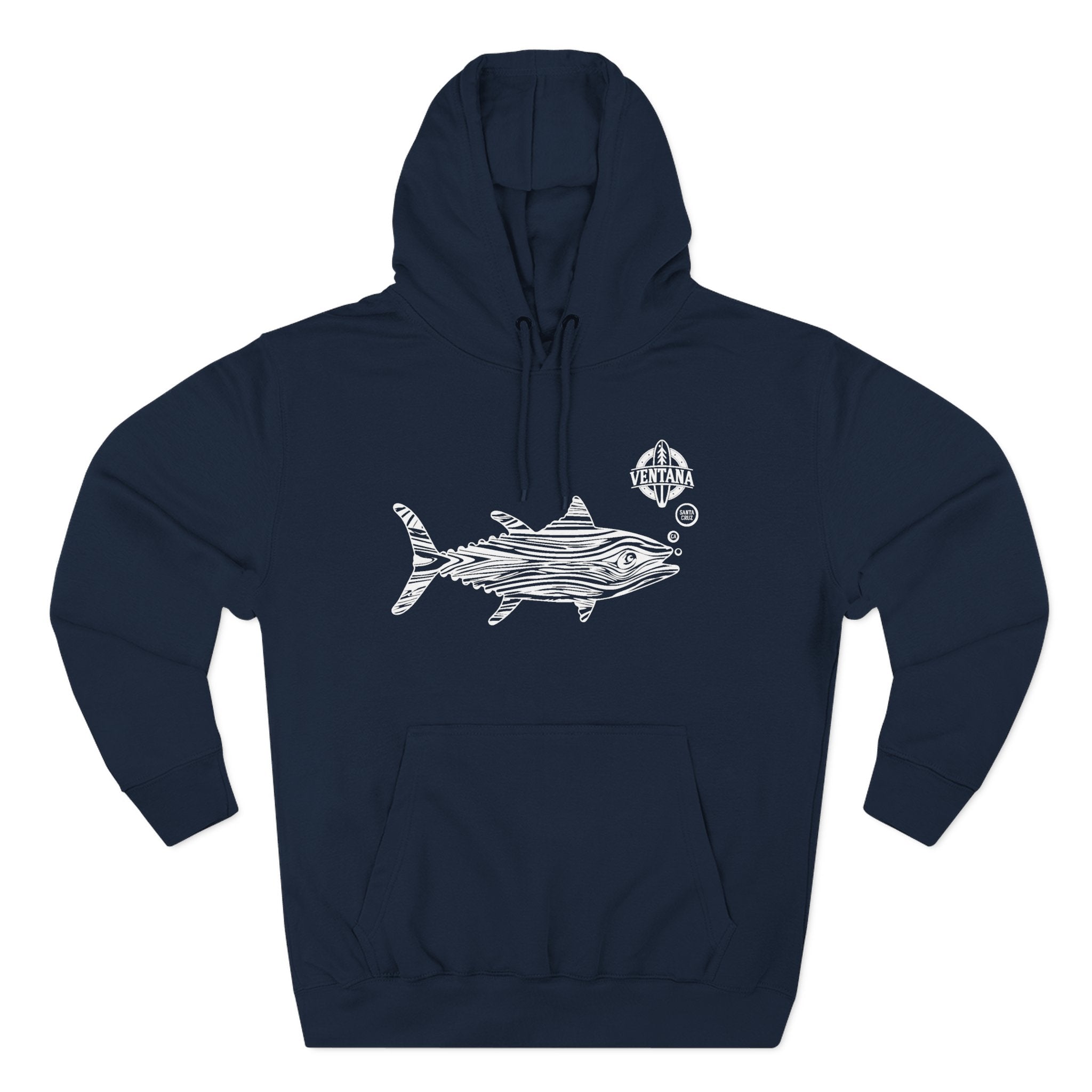Ventana Wooden Tuna Unisex - Pull-Over Cotton Blend Fleece Hoodie
