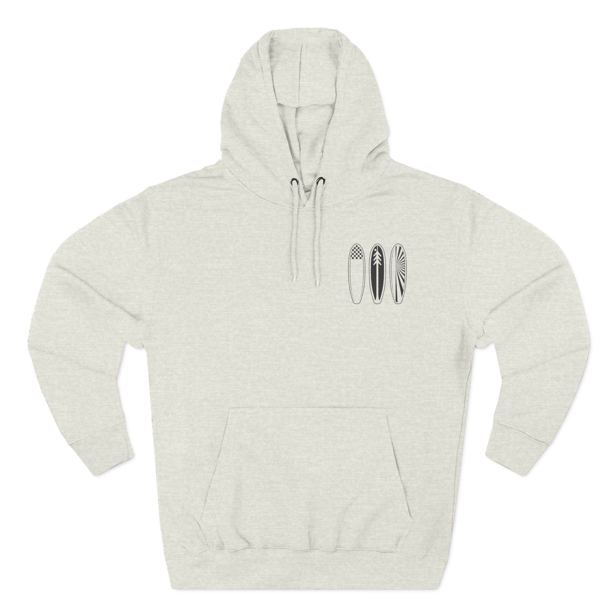 Ventana Three Board - Unisex Pull-Over Cotton Blend Fleece Hoodie