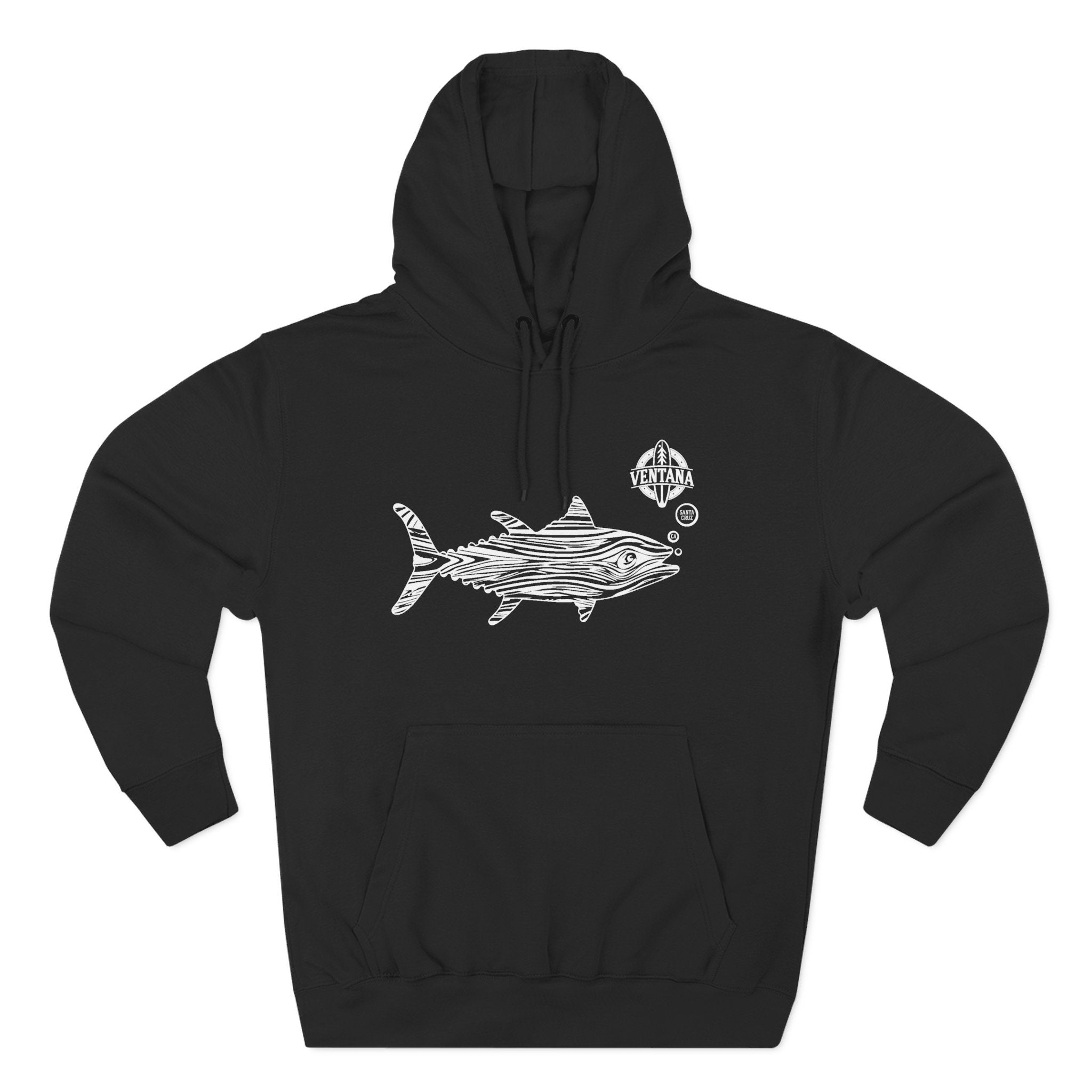 Ventana Wooden Tuna Unisex - Pull-Over Cotton Blend Fleece Hoodie