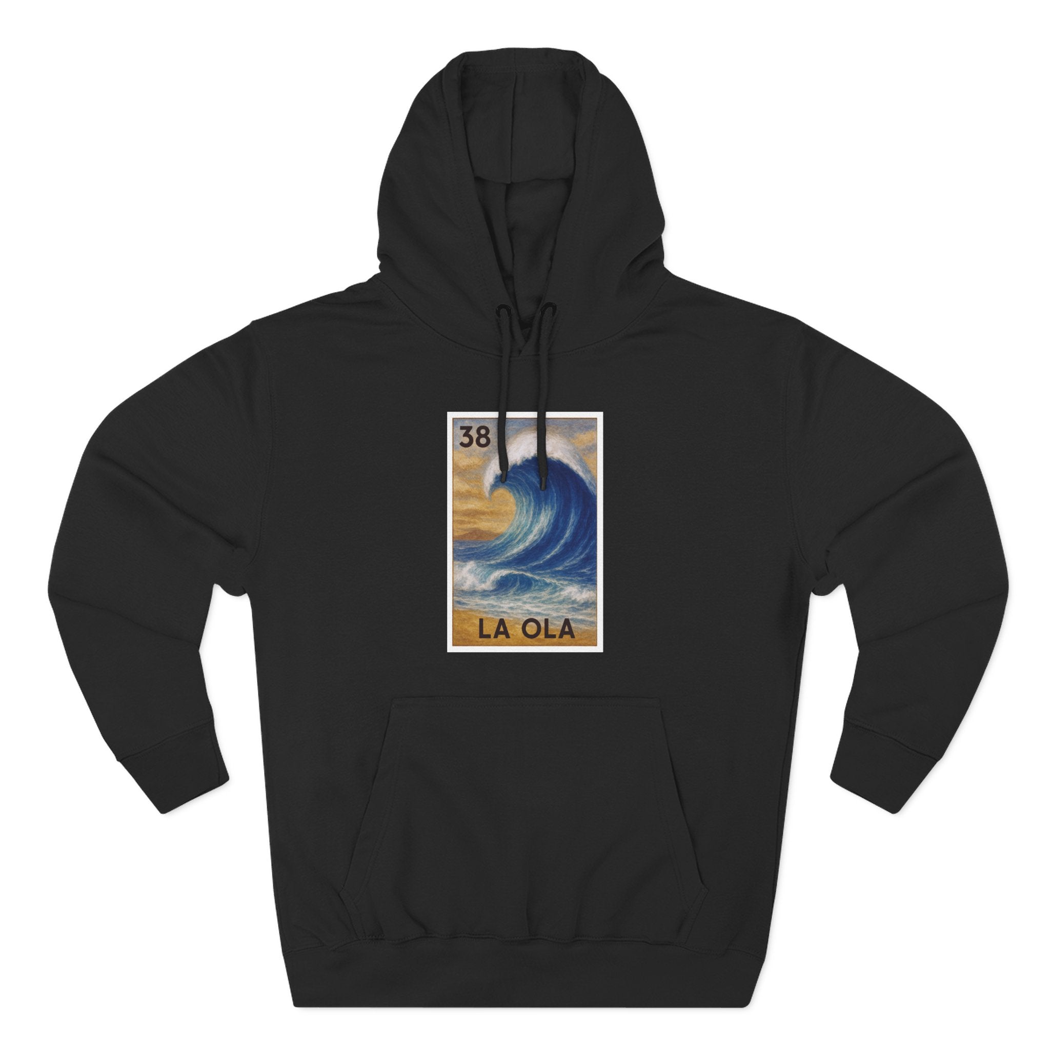 Wave Lotería Unisex - Pull-Over Cotton Blend Fleece Hoodie (La Ola)