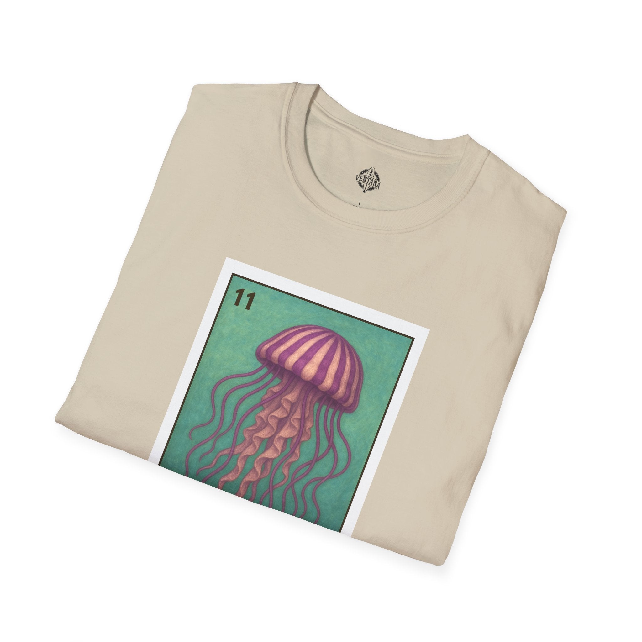 Sea Jelly Lotería Unisex - Soft Style U.S. Cotton T-Shirt (La Medusa)