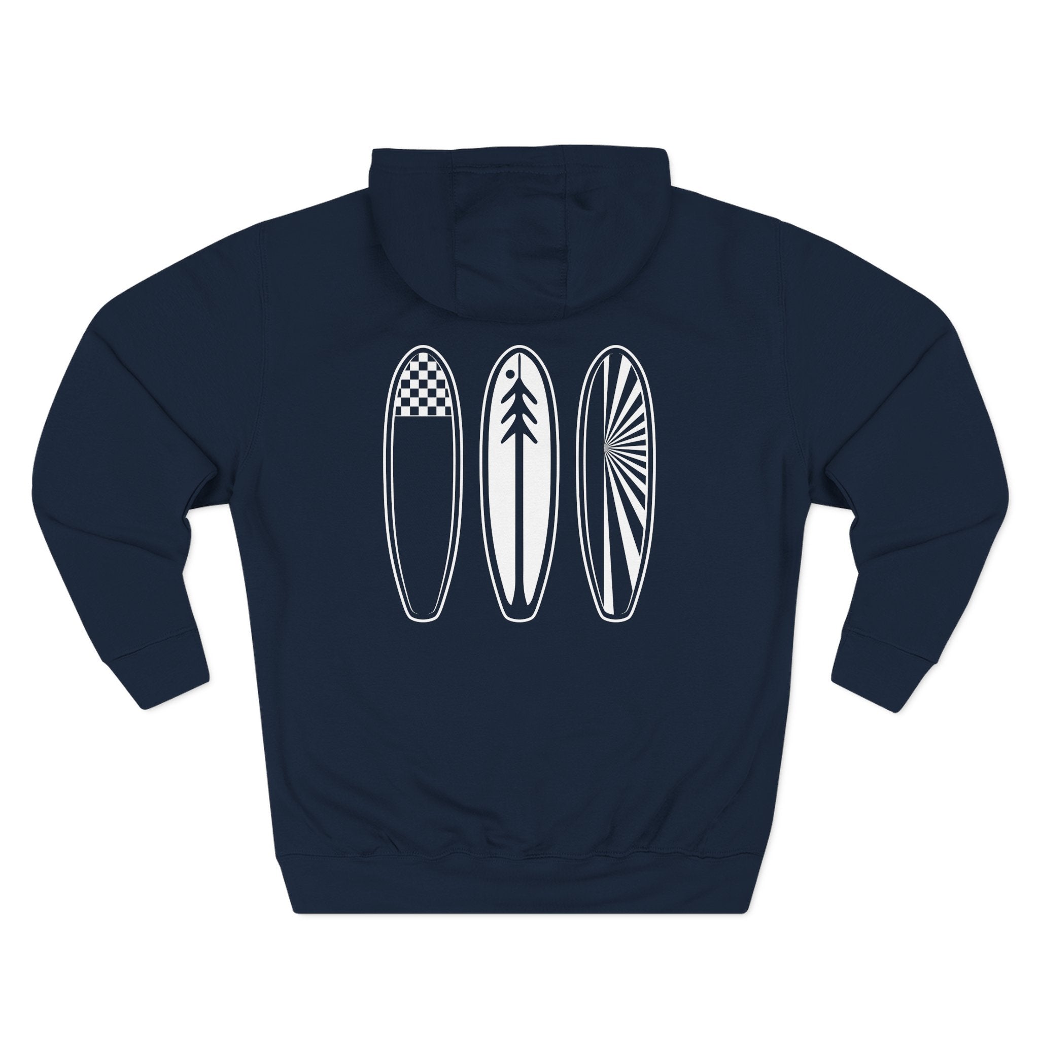 Ventana Three Board - Unisex Pull-Over Cotton Blend Fleece Hoodie