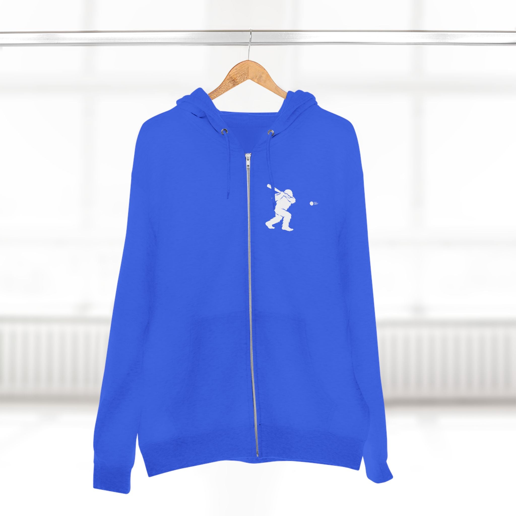 Ventana Sluggersquatch Unisex - Zip Cotton Blend Fleece Hoodie