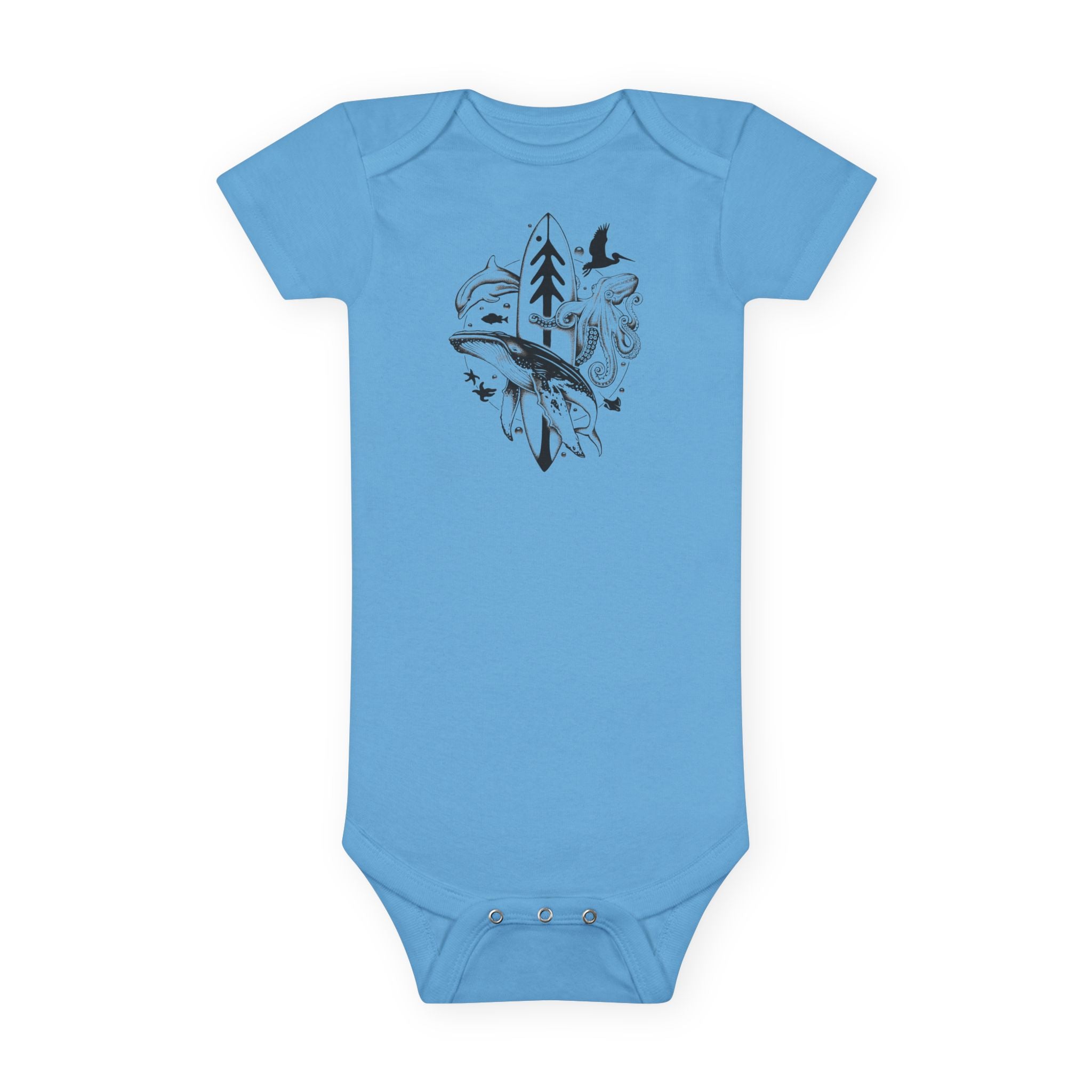 Ventana Monterey Bay by Thiago Bianchini - Baby Short Sleeve 100% Cotton Onesie