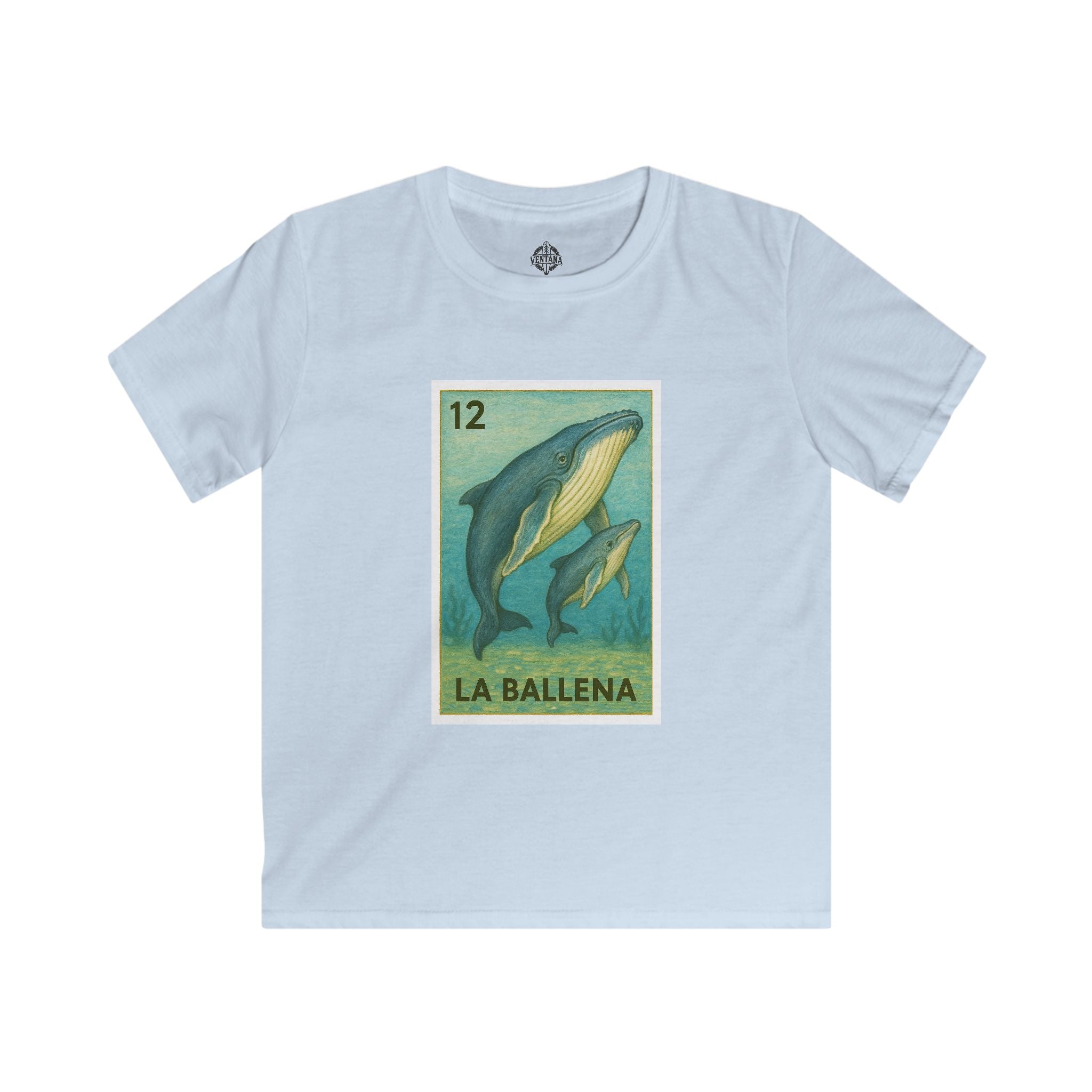 Whale Lotería Kids - Soft Style U.S. Cotton T-Shirt (La Ballena)