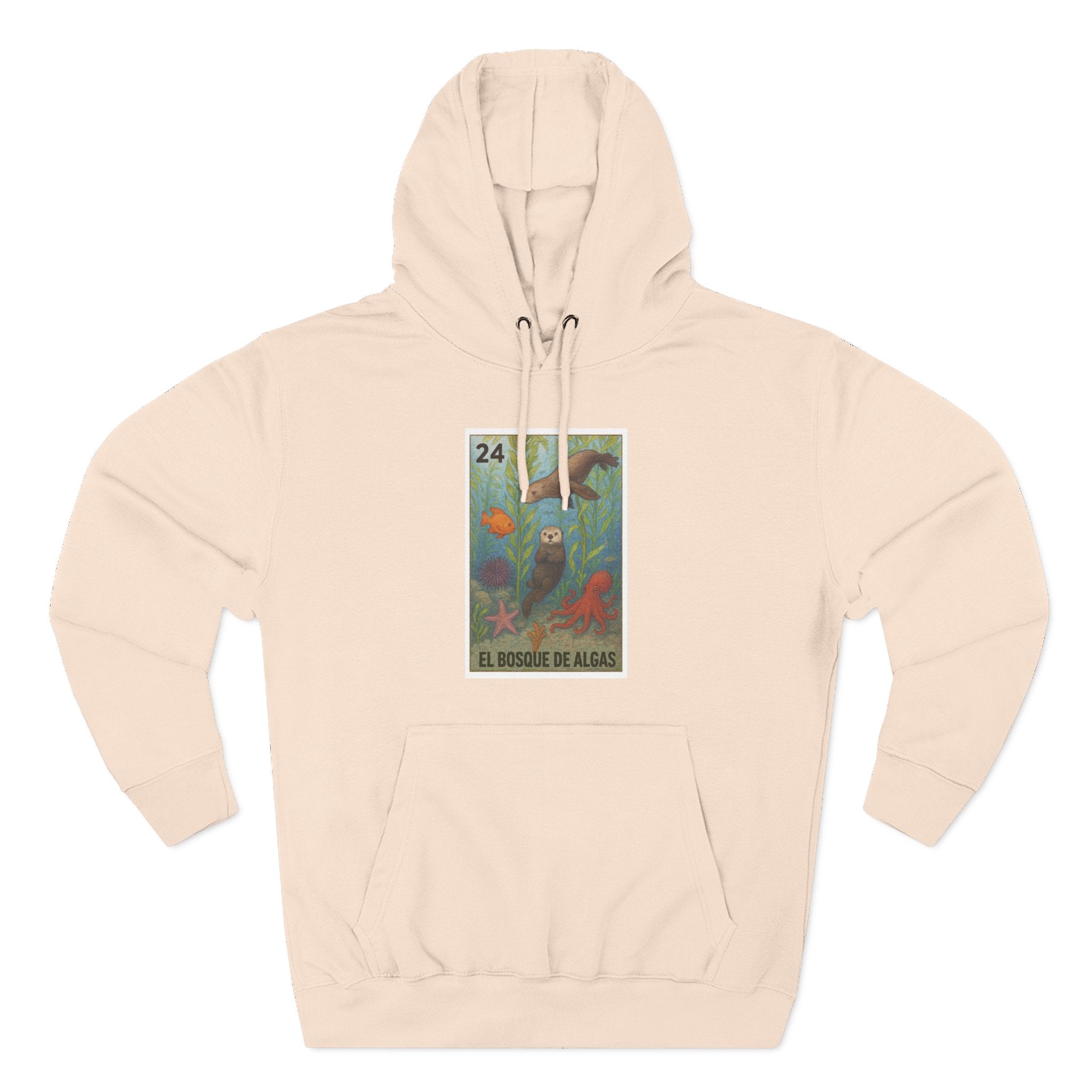 Kelp Forest Lotería Unisex - Pull-Over Cotton Blend Fleece Hoodie (El Bosque de Algas)
