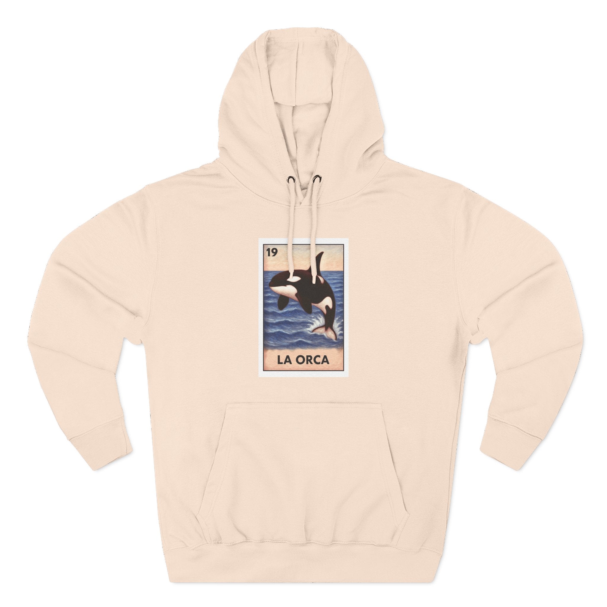 Orca Lotería Unisex - Pull-Over Cotton Blend Fleece Hoodie (La Orca)