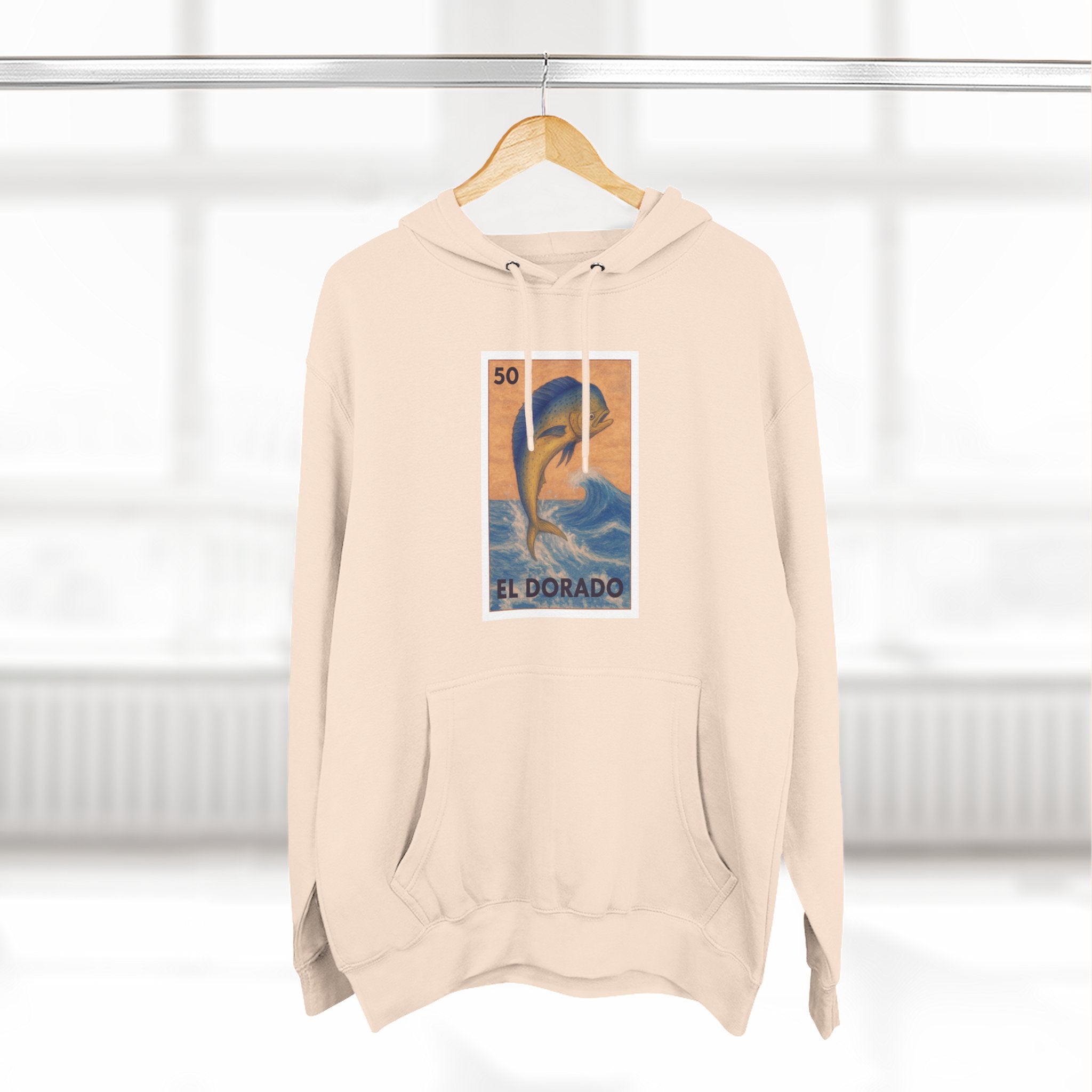 Dorado Lotería Unisex - Pull-Over Cotton Blend Fleece Hoodie (El Dorado)
