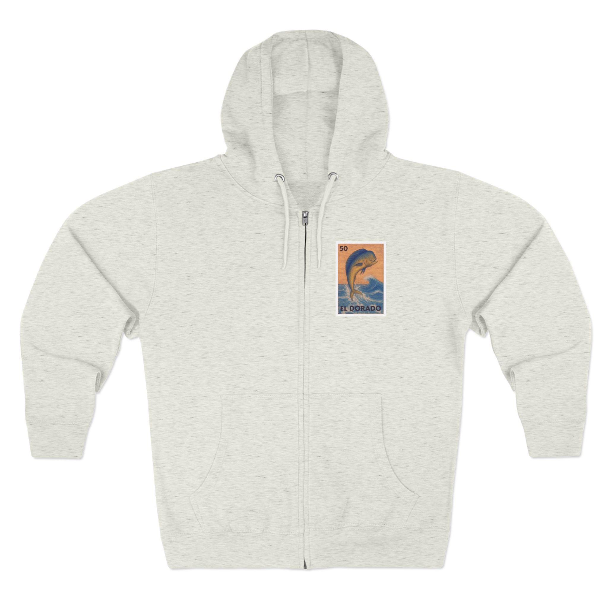 Dorado Lotería Unisex - Zip Cotton Blend Fleece Hoodie (El Dorado)