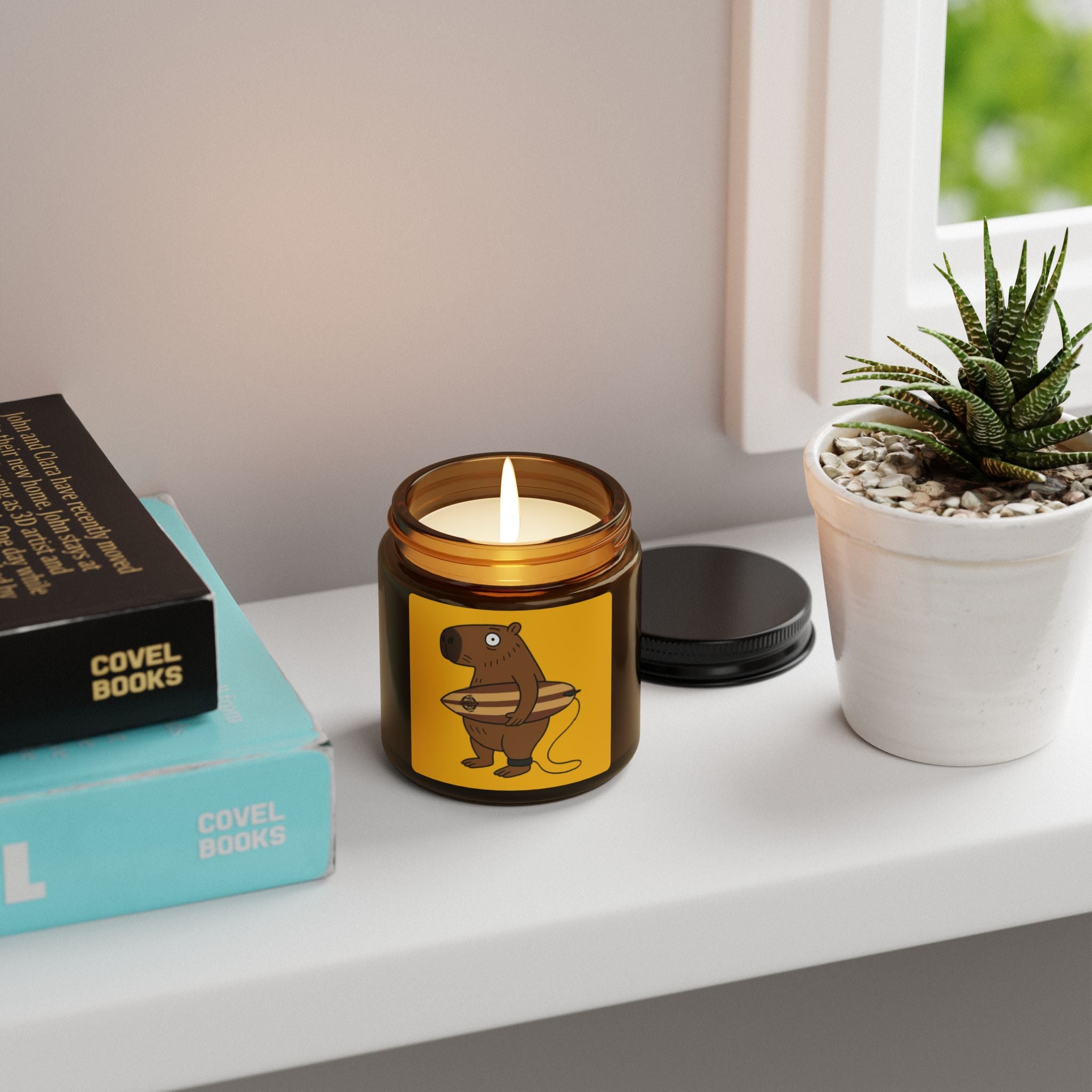 Capybara Surfer - Scented Soy Candle