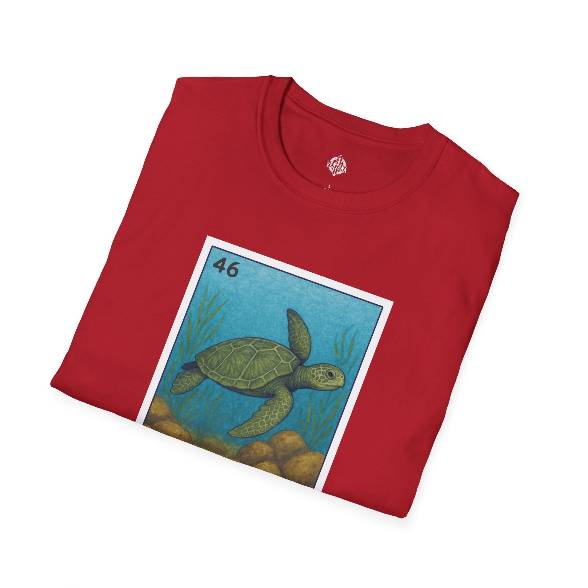 Turtle Lotería Unisex - Soft Style U.S. Cotton T-Shirt (La Tortuga)