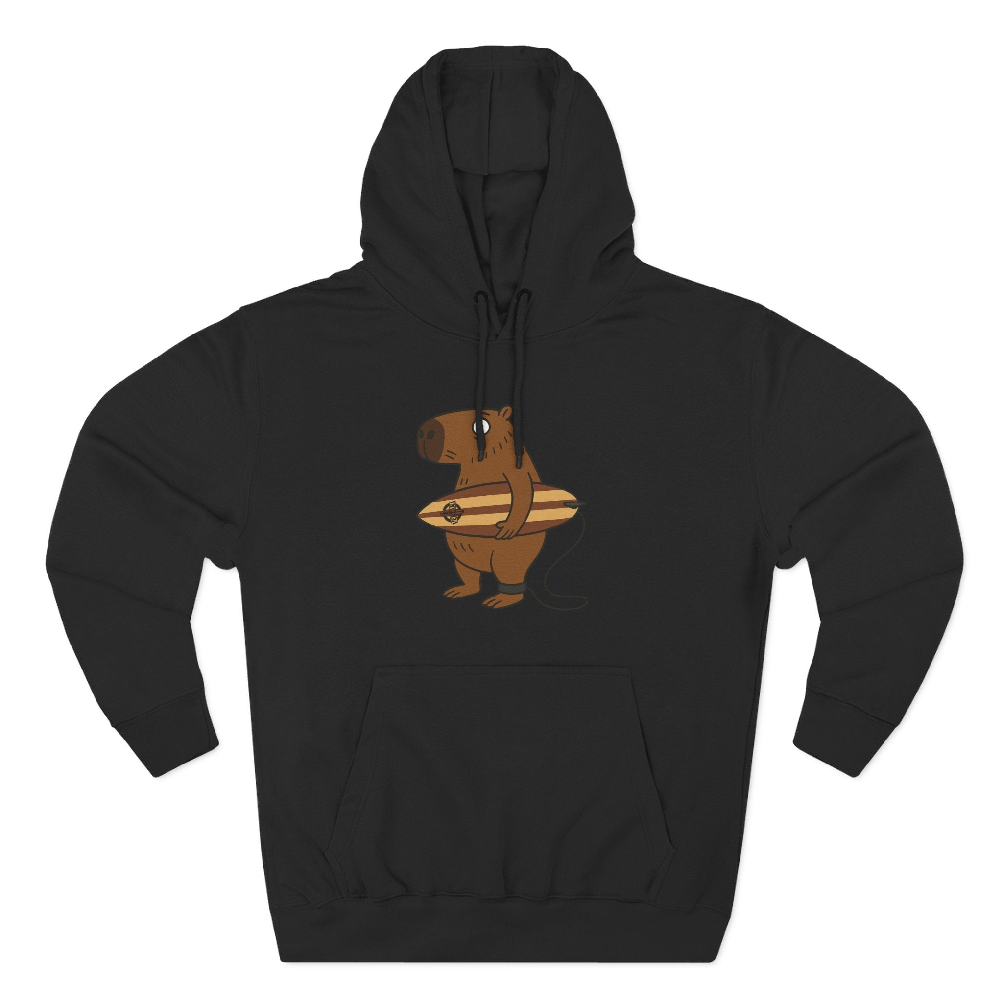 Capybara Surfer Unisex - Pull-Over Cotton Blend Fleece Hoodie