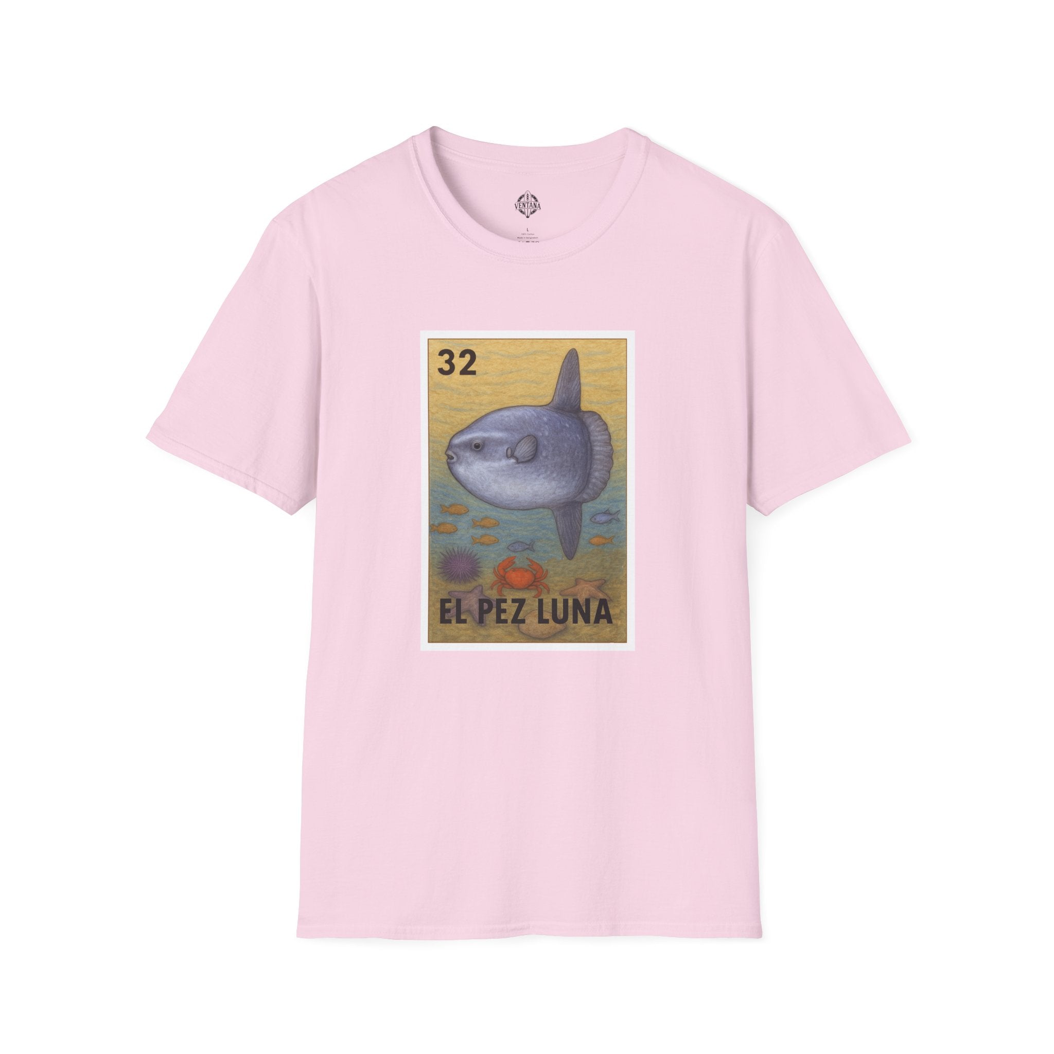 Sunfish Lotería Unisex - Soft Style U.S. Cotton T-Shirt (El Pez Luna)