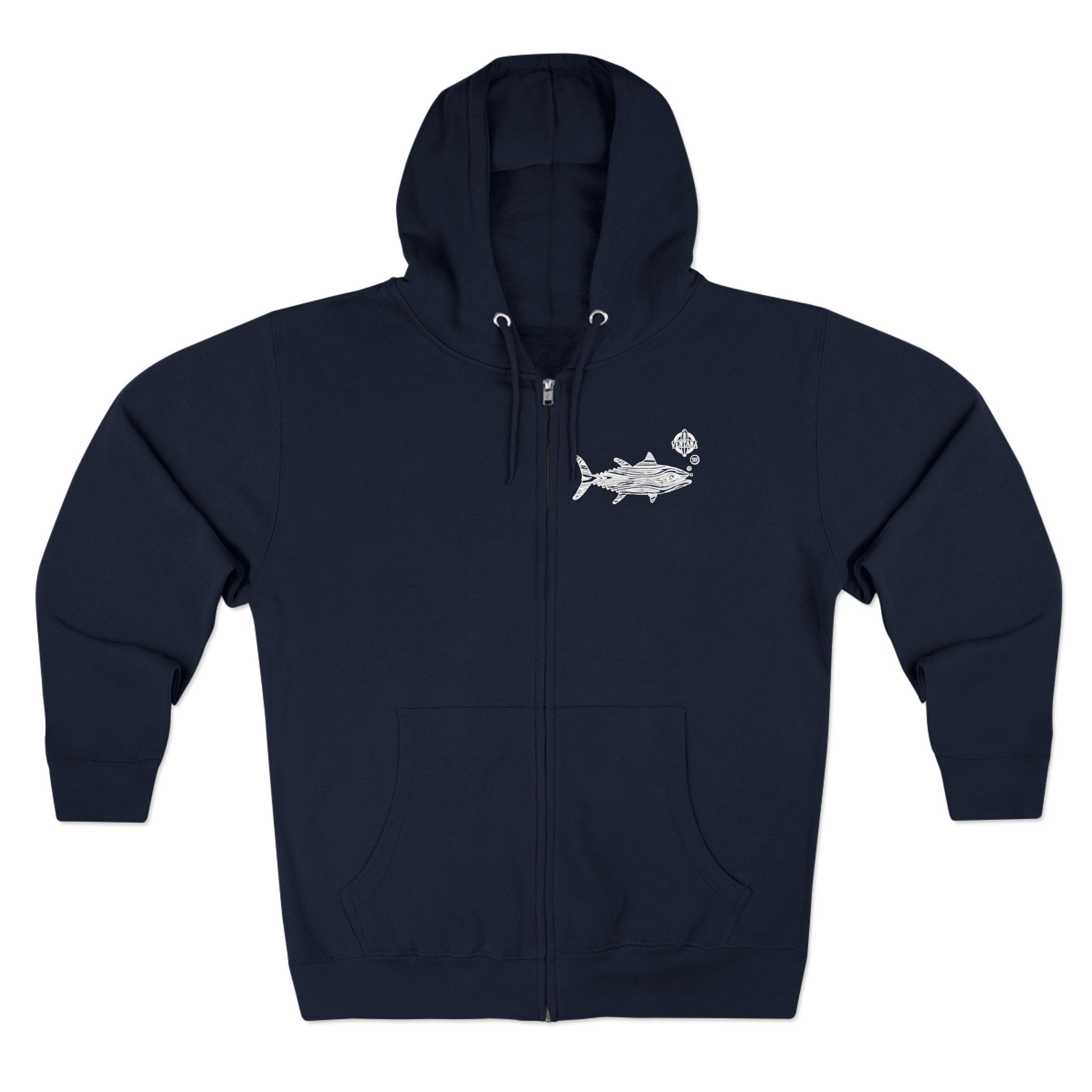 Ventana Wooden Tuna Unisex - Zip Cotton Blend Fleece Hoodie