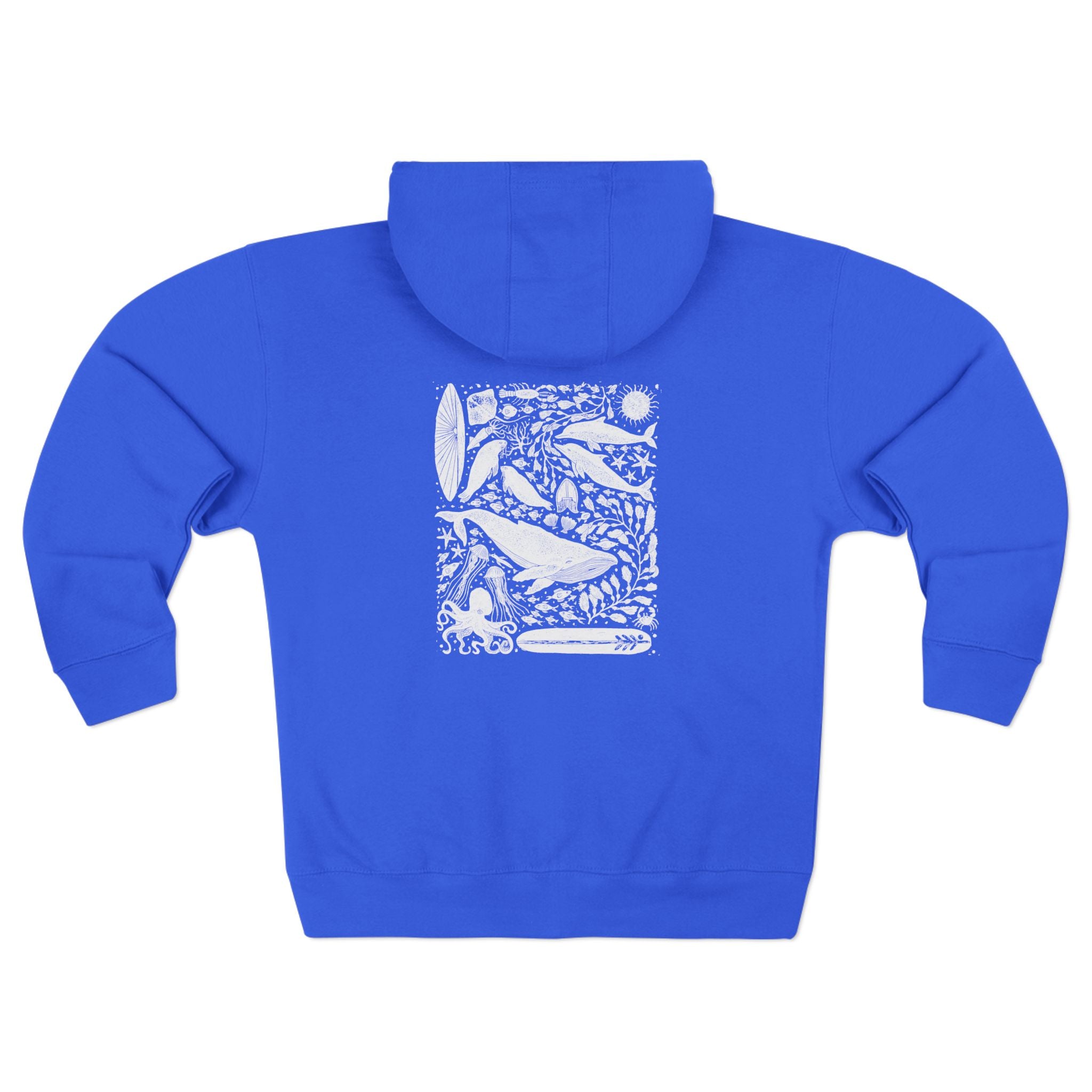 Ventana Marine Life by Lili Arnold Unisex - Zip Cotton Blend Fleece Hoodie