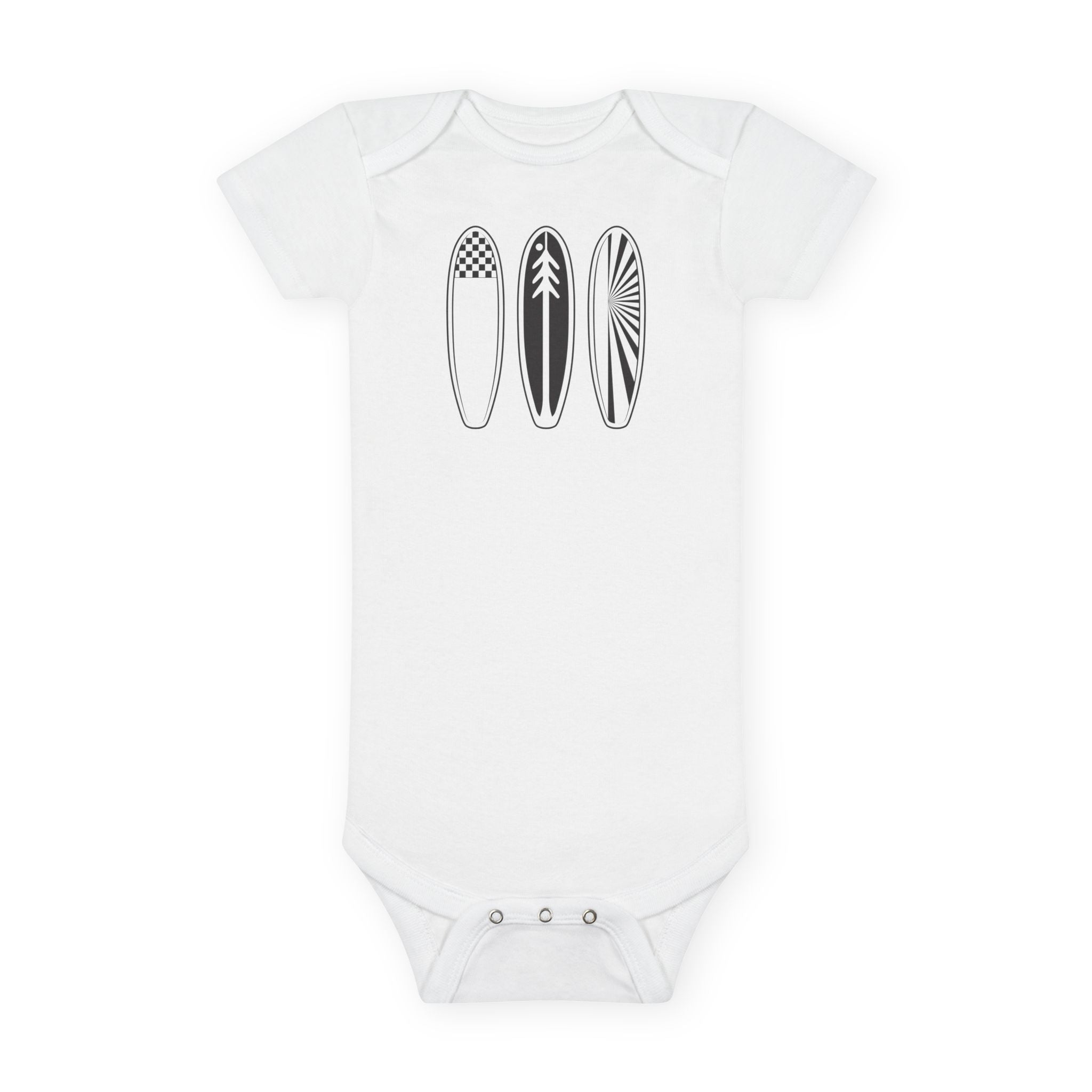 Ventana Three Board - Baby Short Sleeve 100% Cotton Onesie