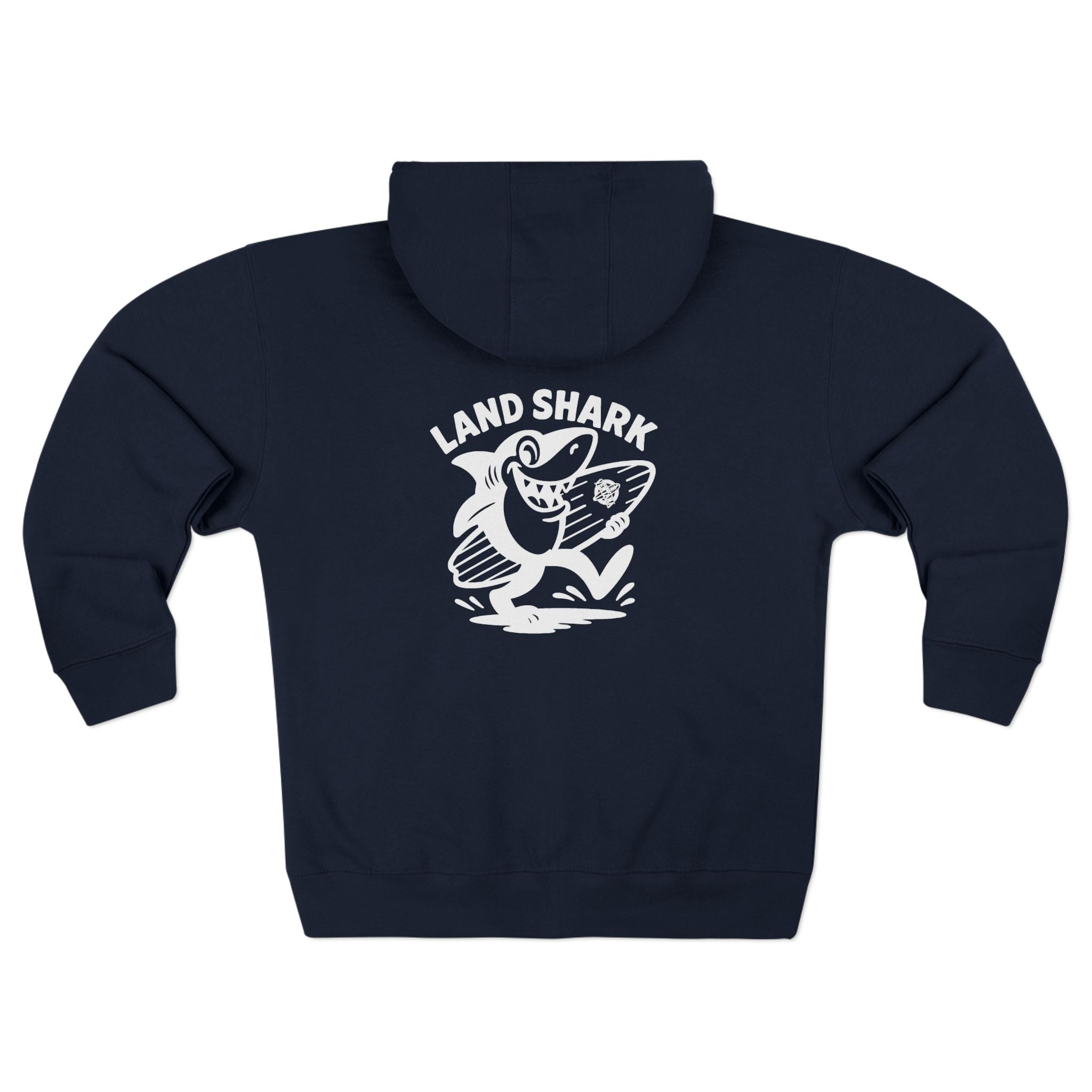 Land Shark Unisex - Zip Cotton Blend Fleece Hoodie