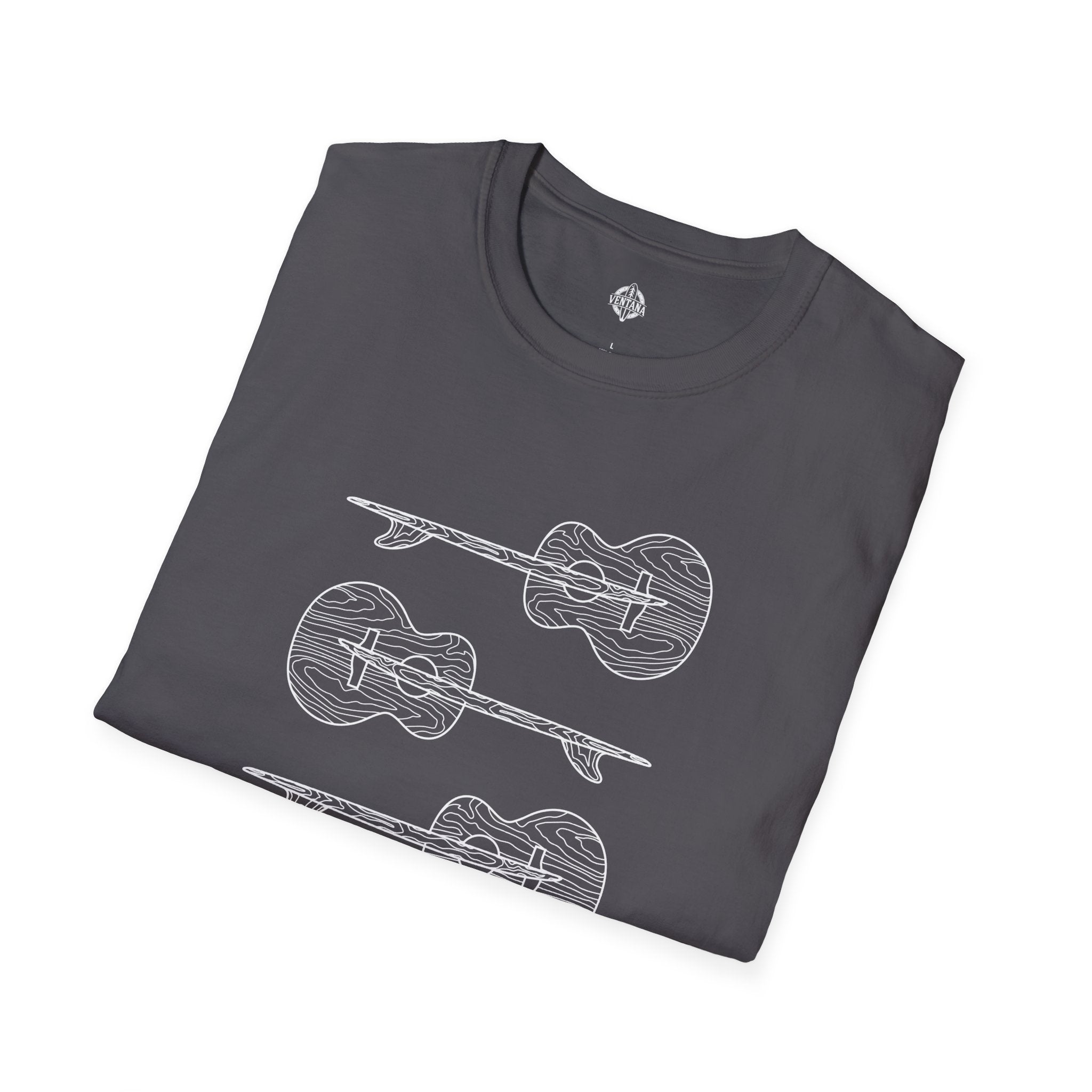 Ventana Santa Cruz Guitar Collab Unisex - Soft Style U.S. Cotton T-Shirt