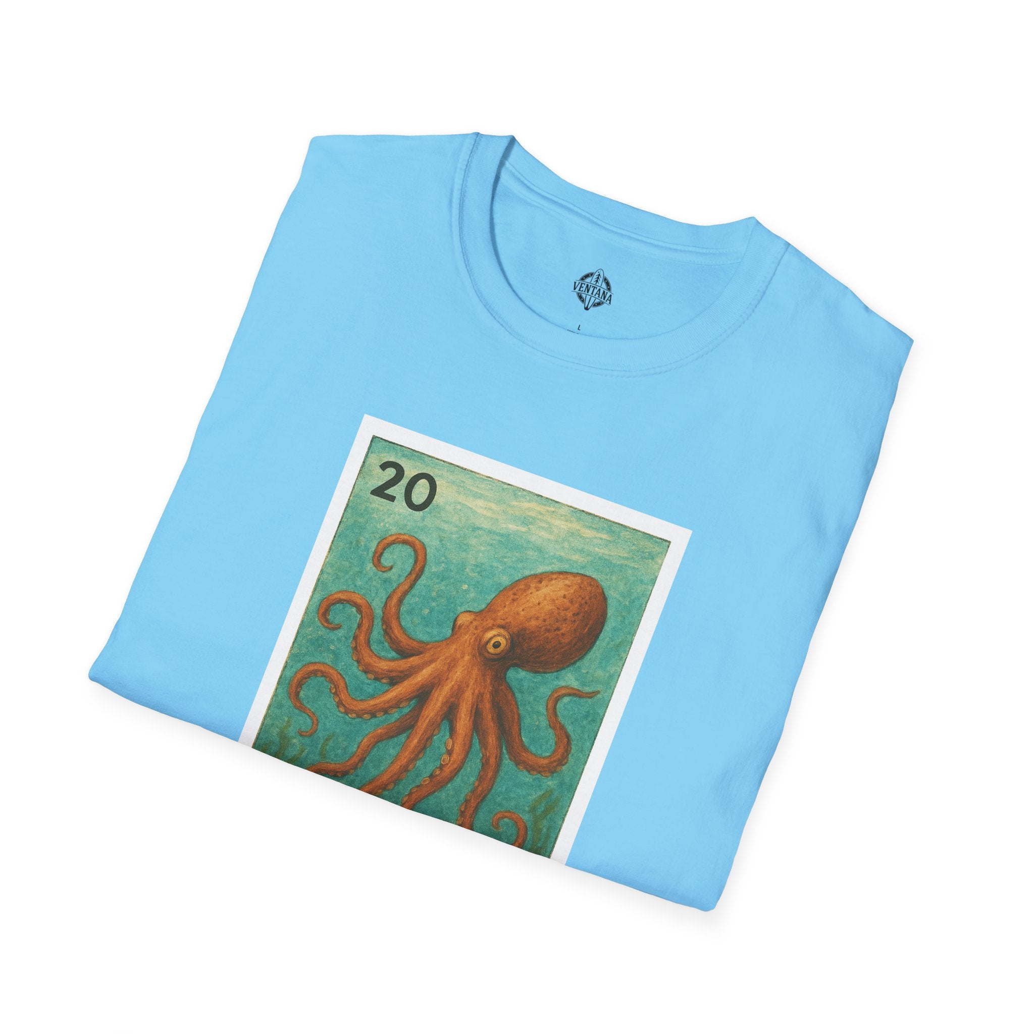 Octopus Lotería Unisex - Soft Style U.S. Cotton T-Shirt (El Pulpo)